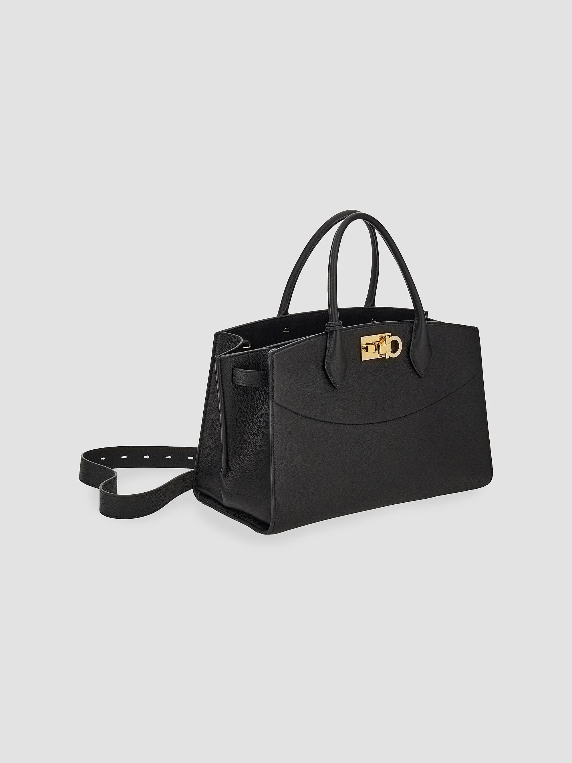 FERRAGAMO New Ferragamo Studio Soft Large Leather Top Handle Bag