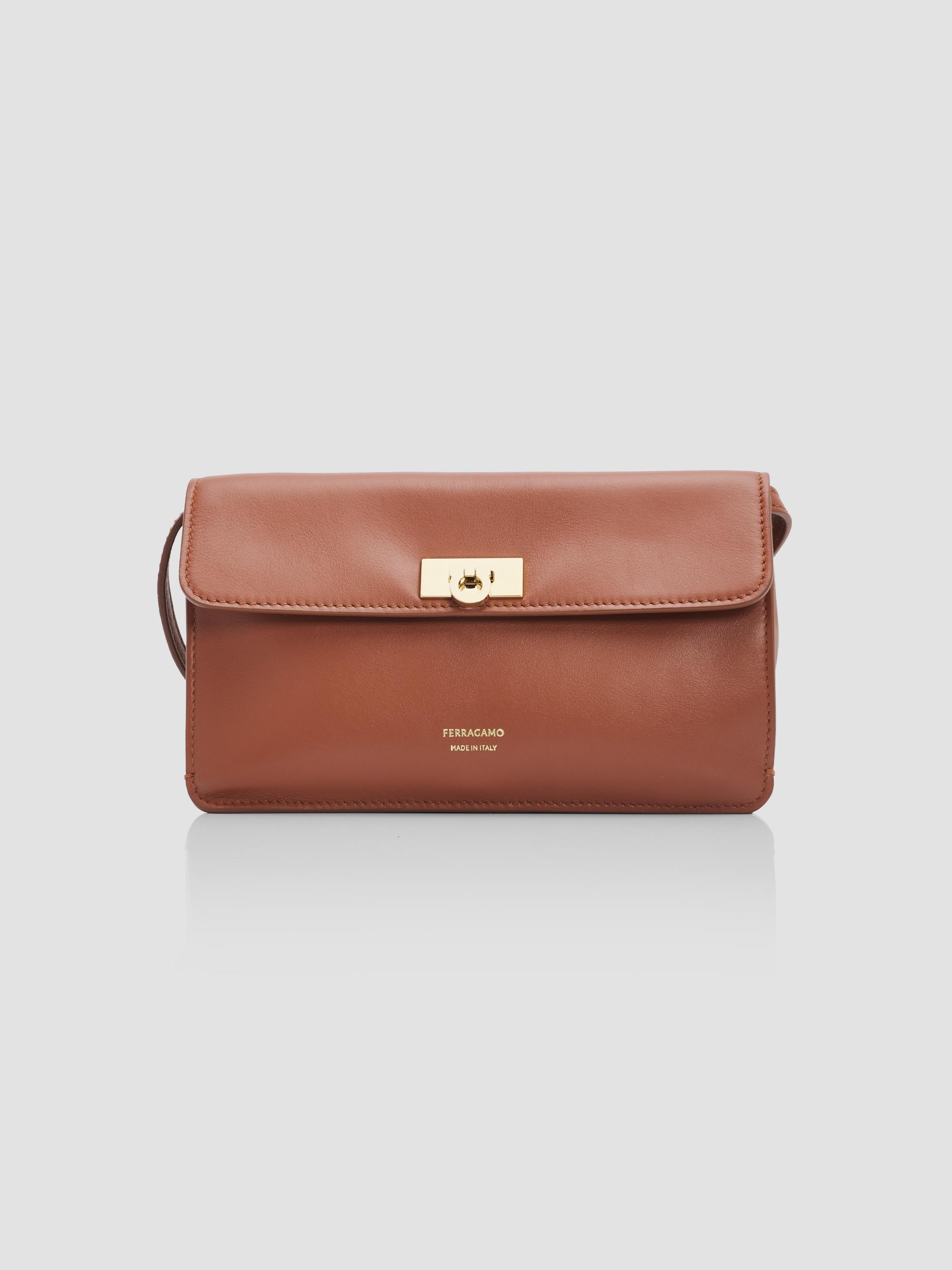 FERRAGAMO Women's Harley Mini Leather Shoulder Bag - New Cognac | Thumbnail 5