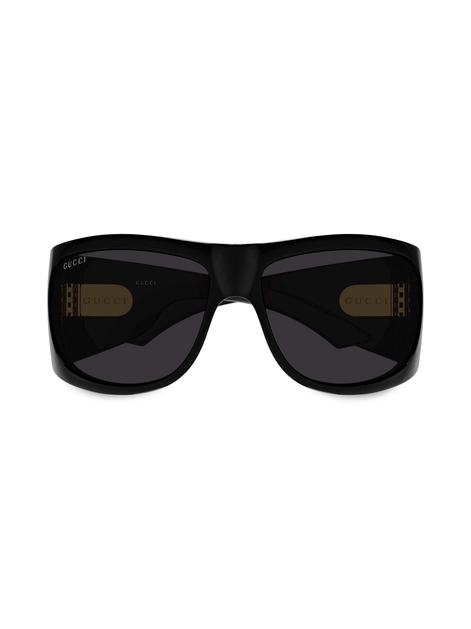 Gucci Double G 66MM Logo Square Sunglasses | Saks Fifth Avenue