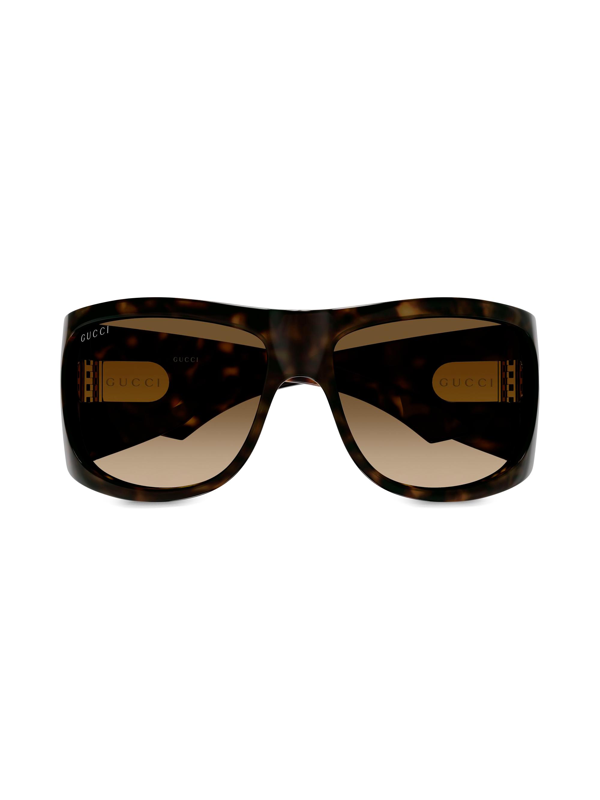 Gucci Double G 66MM Geometric Sunglasses | Saks Fifth Avenue