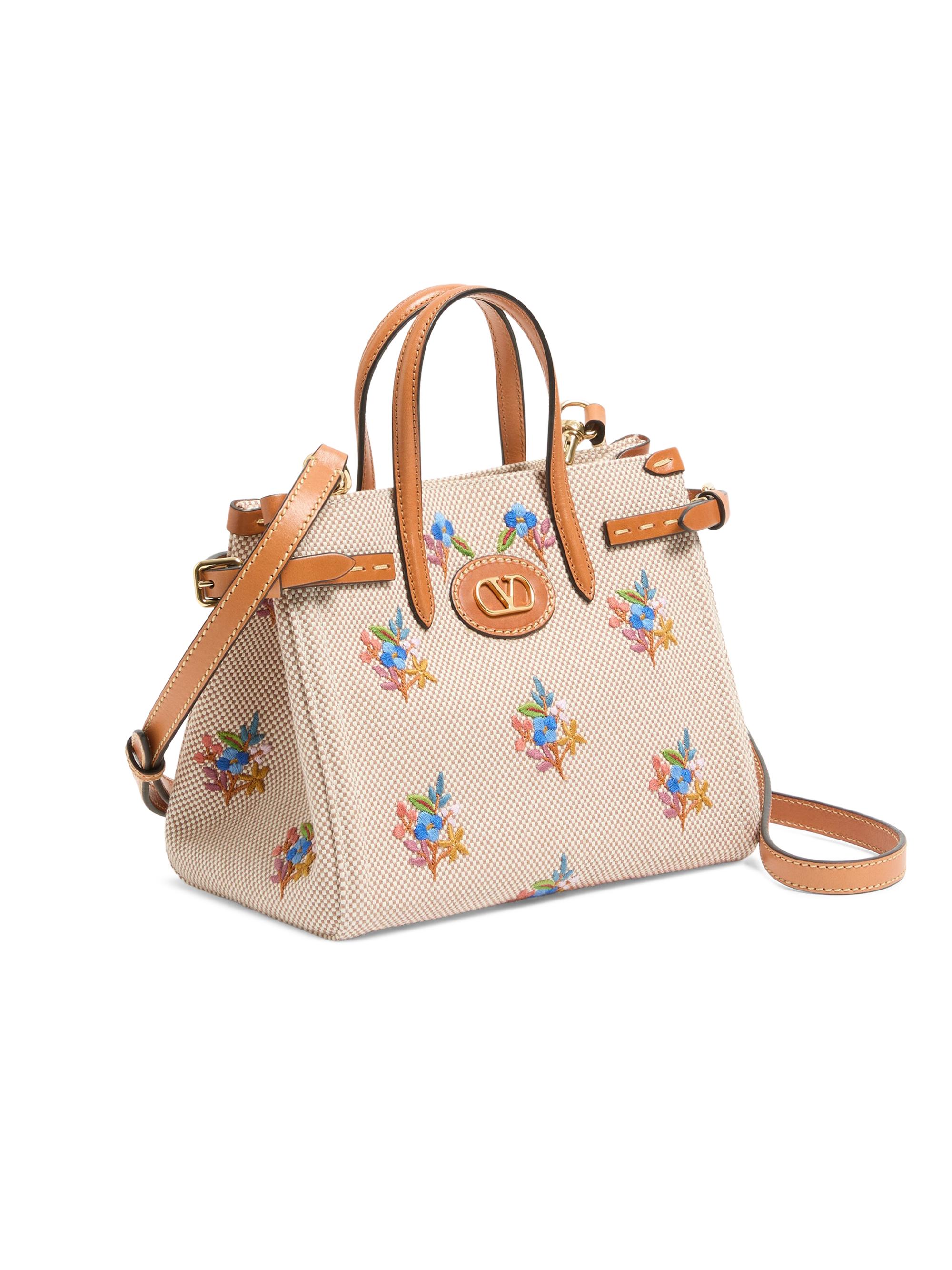 Valentino Garavani Antibes Small Canvas Shopping Bag with