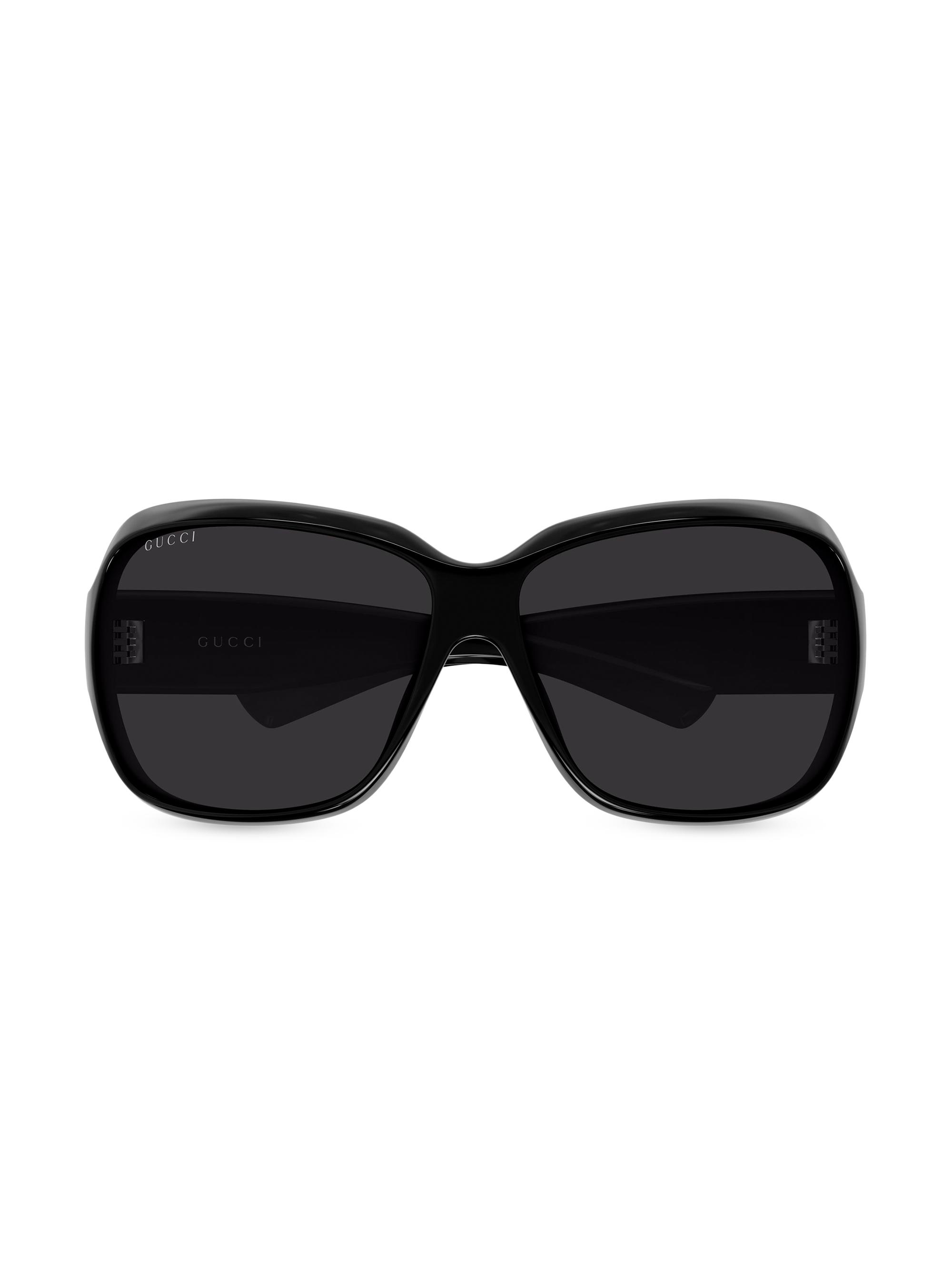 Gucci Lettering 70MM Rectangular Sunglasses | Saks Fifth Avenue