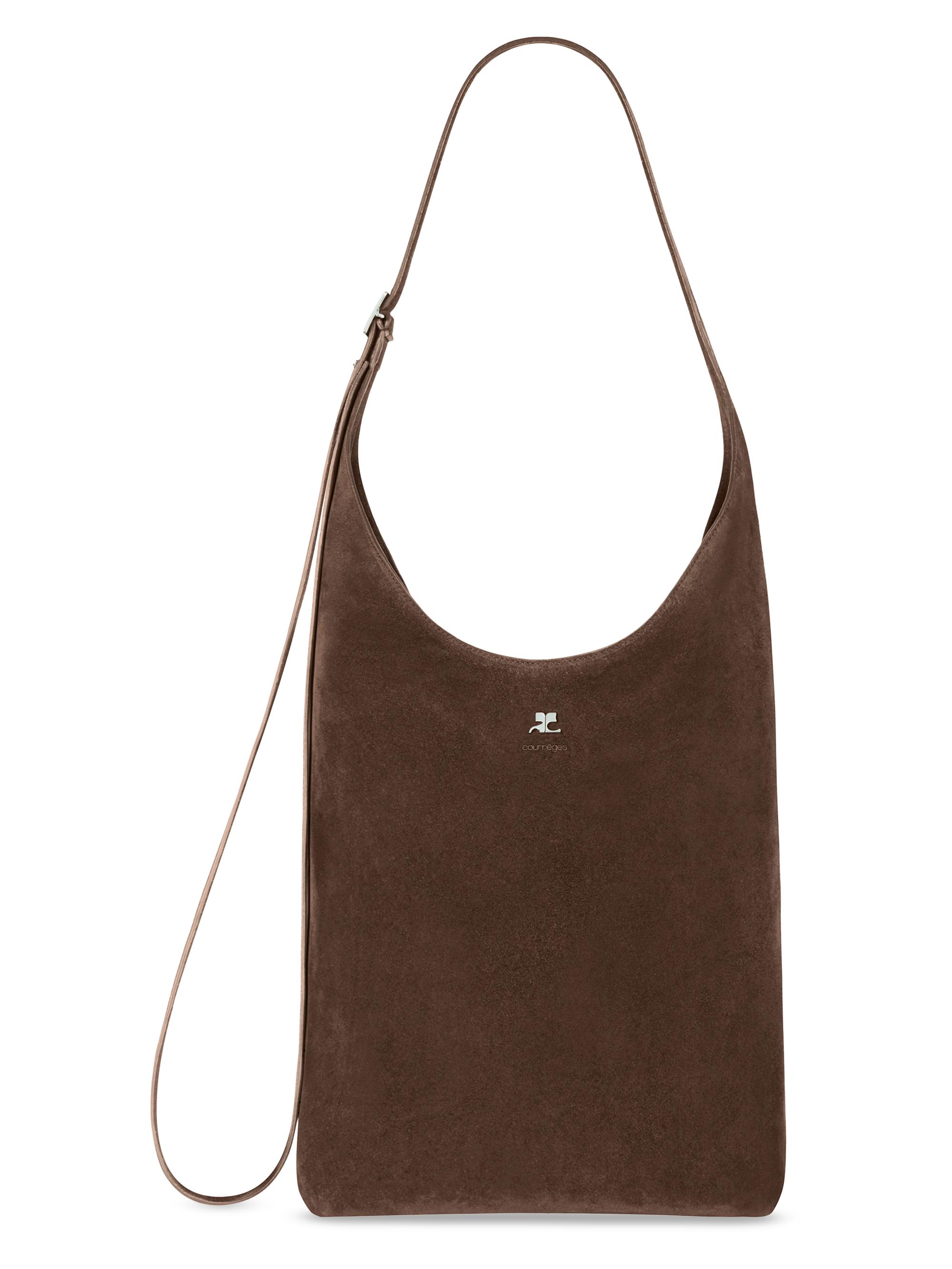 Courreges Women's Melt  Suede Tote Bag - Dark Bronze