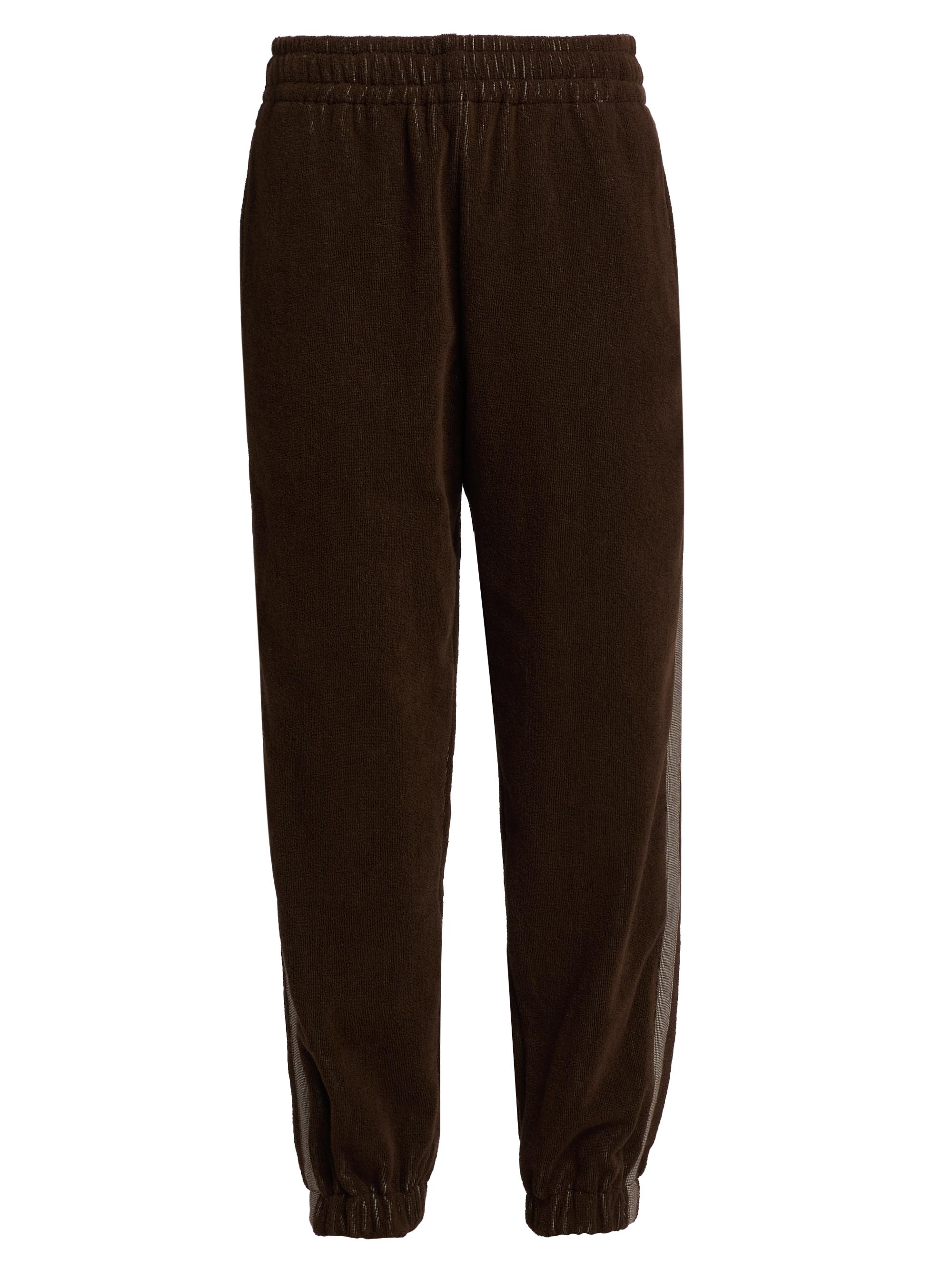 Versace Women's Jacquard Cotton-Blend Terry Joggers - Brown