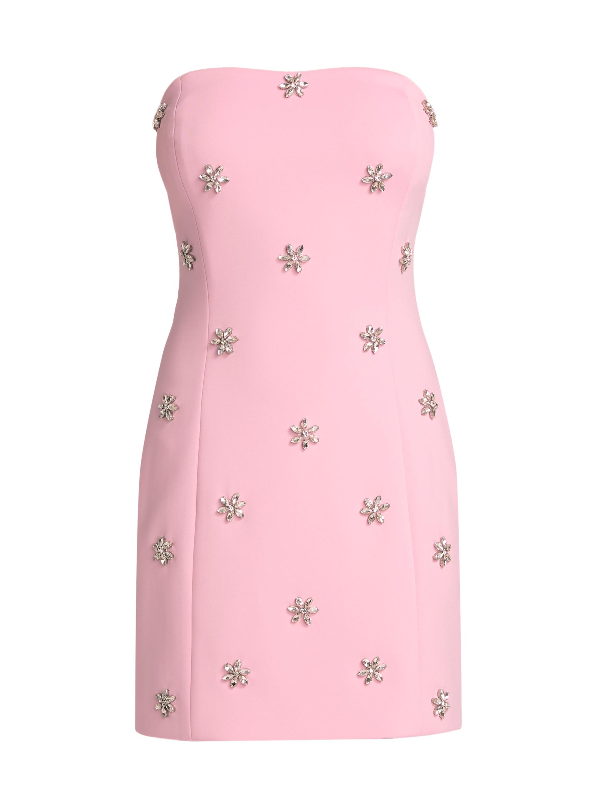 Generation Love Women's Pixie Crystal Strapless Minidress - Soft Rose Clear