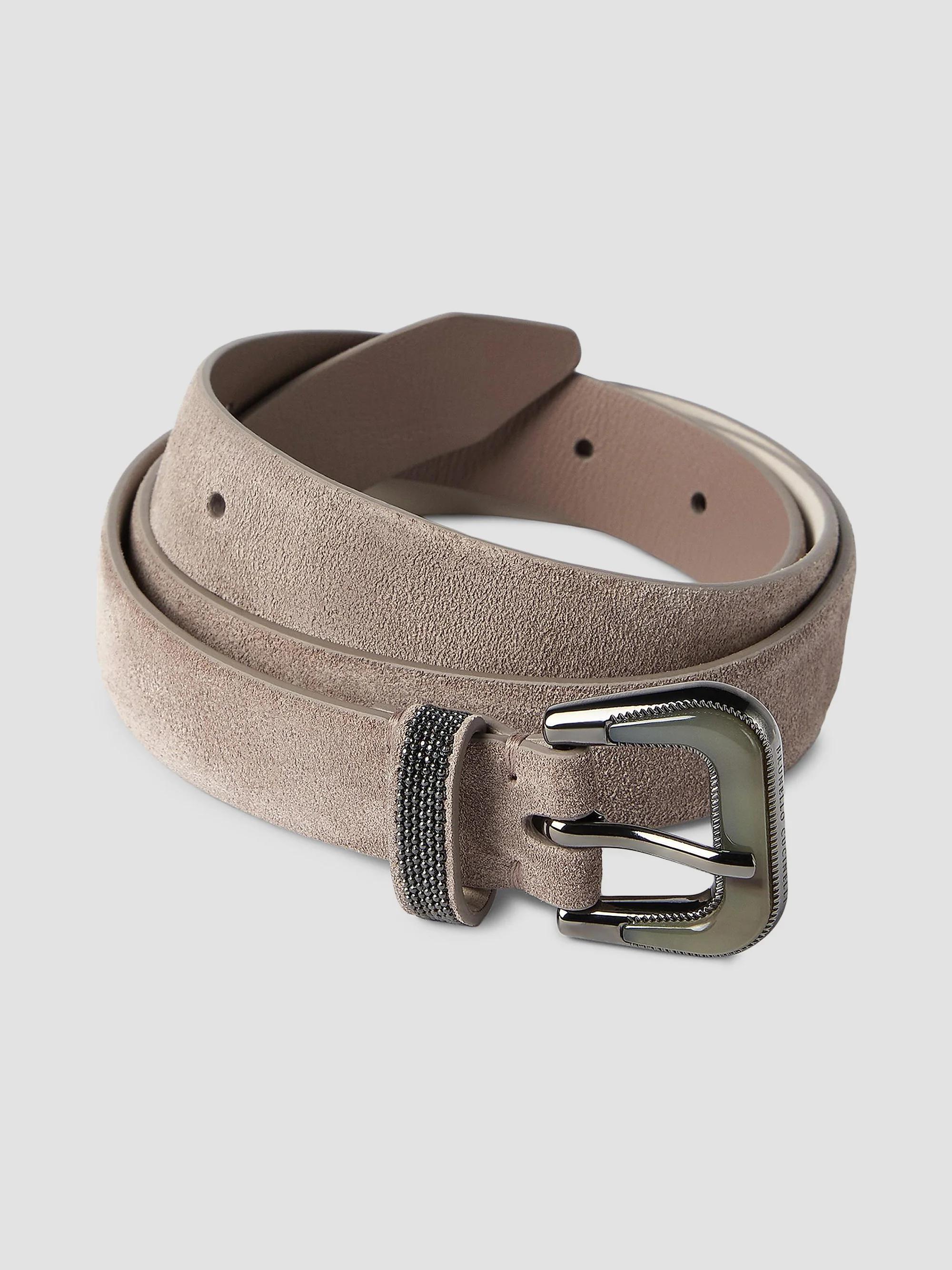 Brunello Cucinelli Suede Belt with Shiny Loop | Saks Fifth  display picture 1