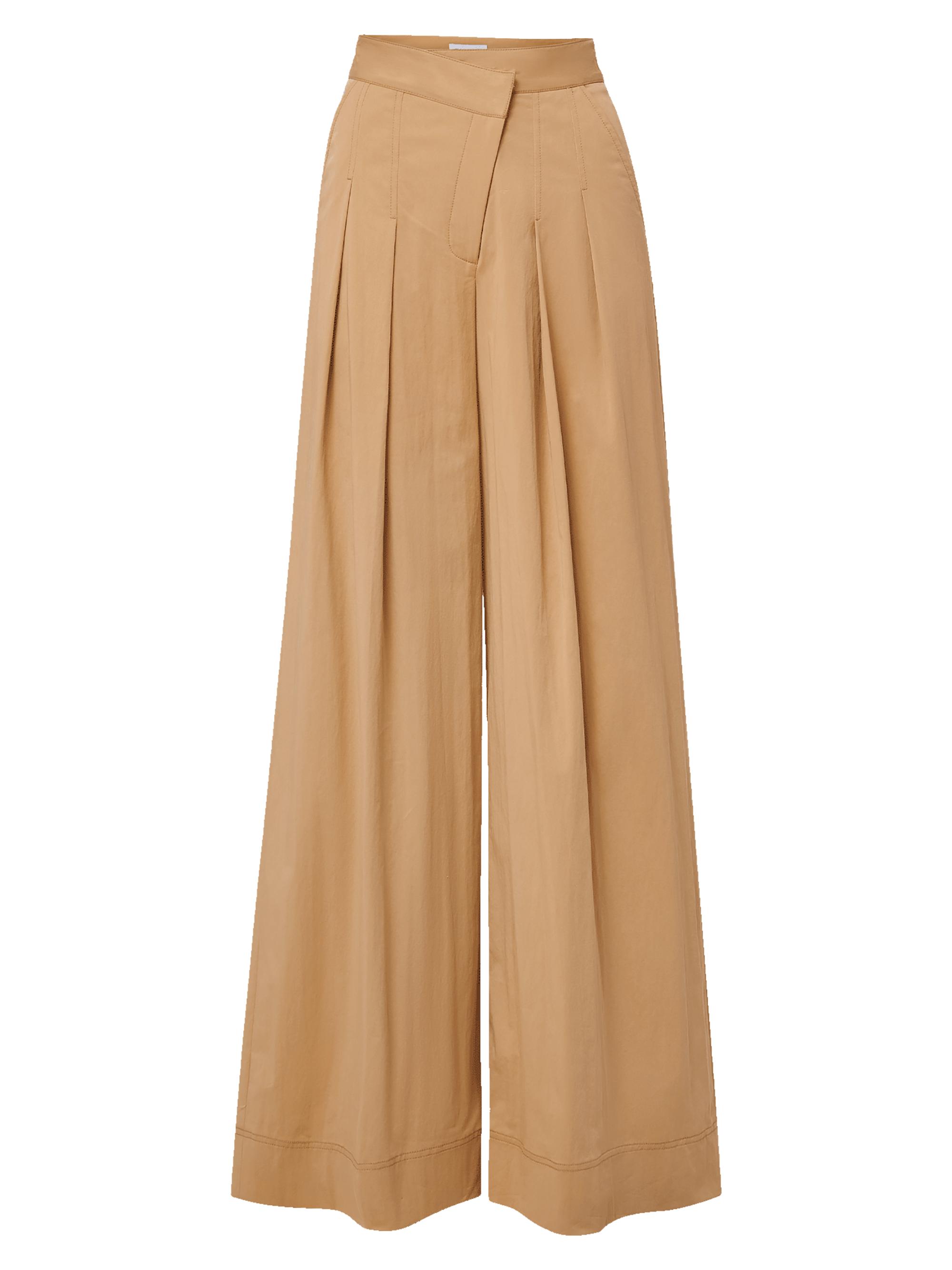 Max Mara Studio Marusca Belted Wool High-Rise Straight-Leg Pants