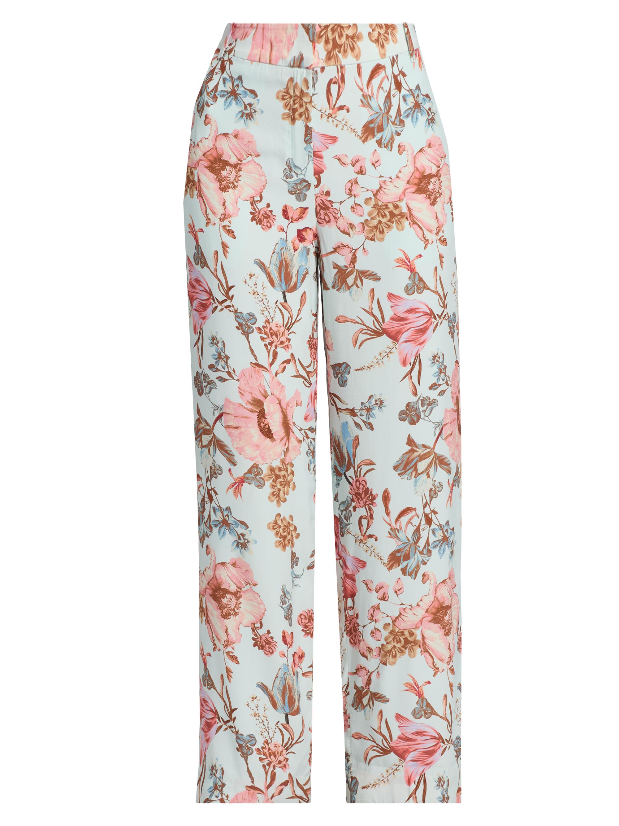 Hemant & Nandita Women's Floral Straight Leg Pants - Blue