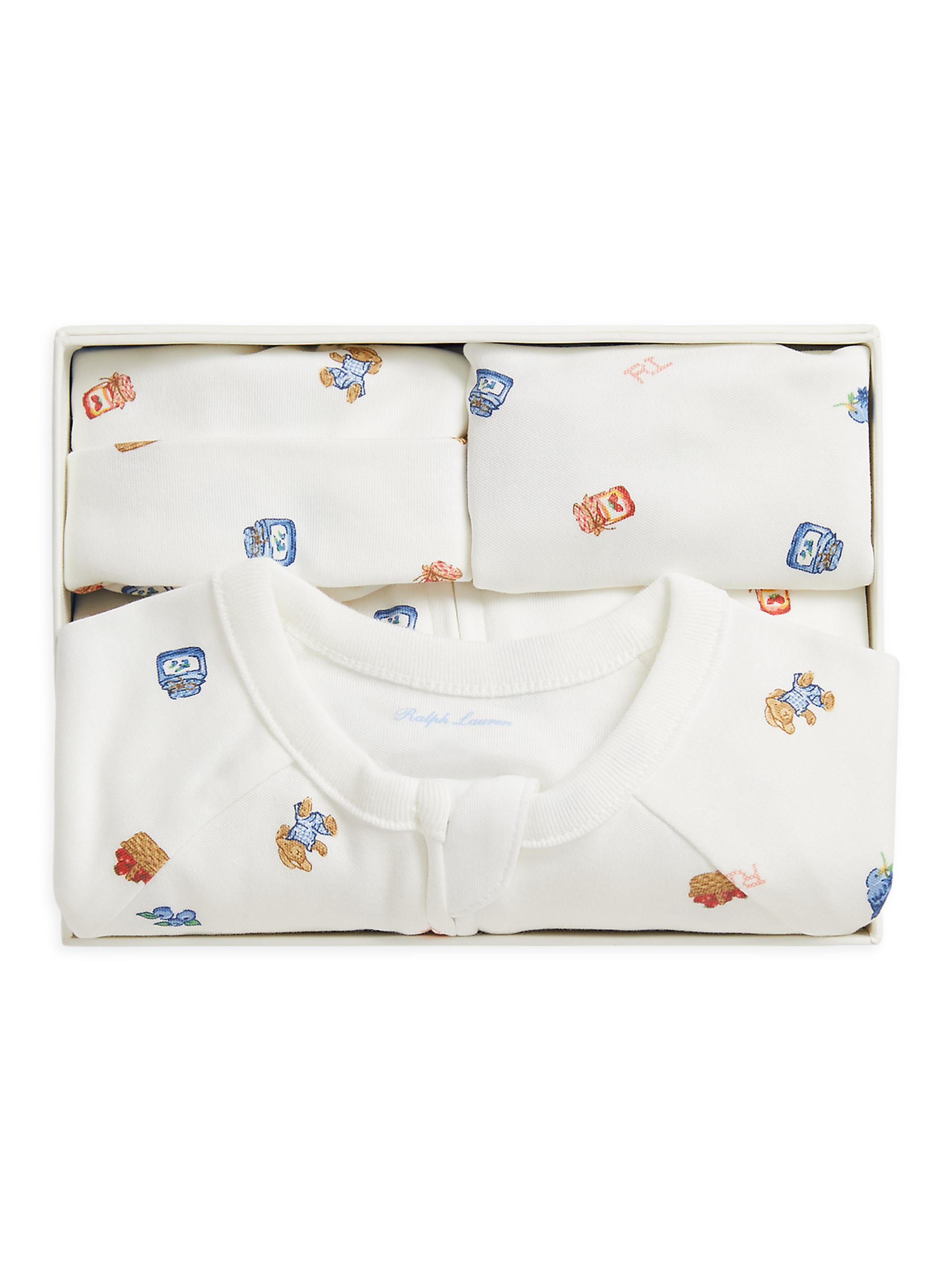 Polo Ralph Lauren Baby's 3-Piece Polo Bear Gift Box Set - Berry Garden 9 Months