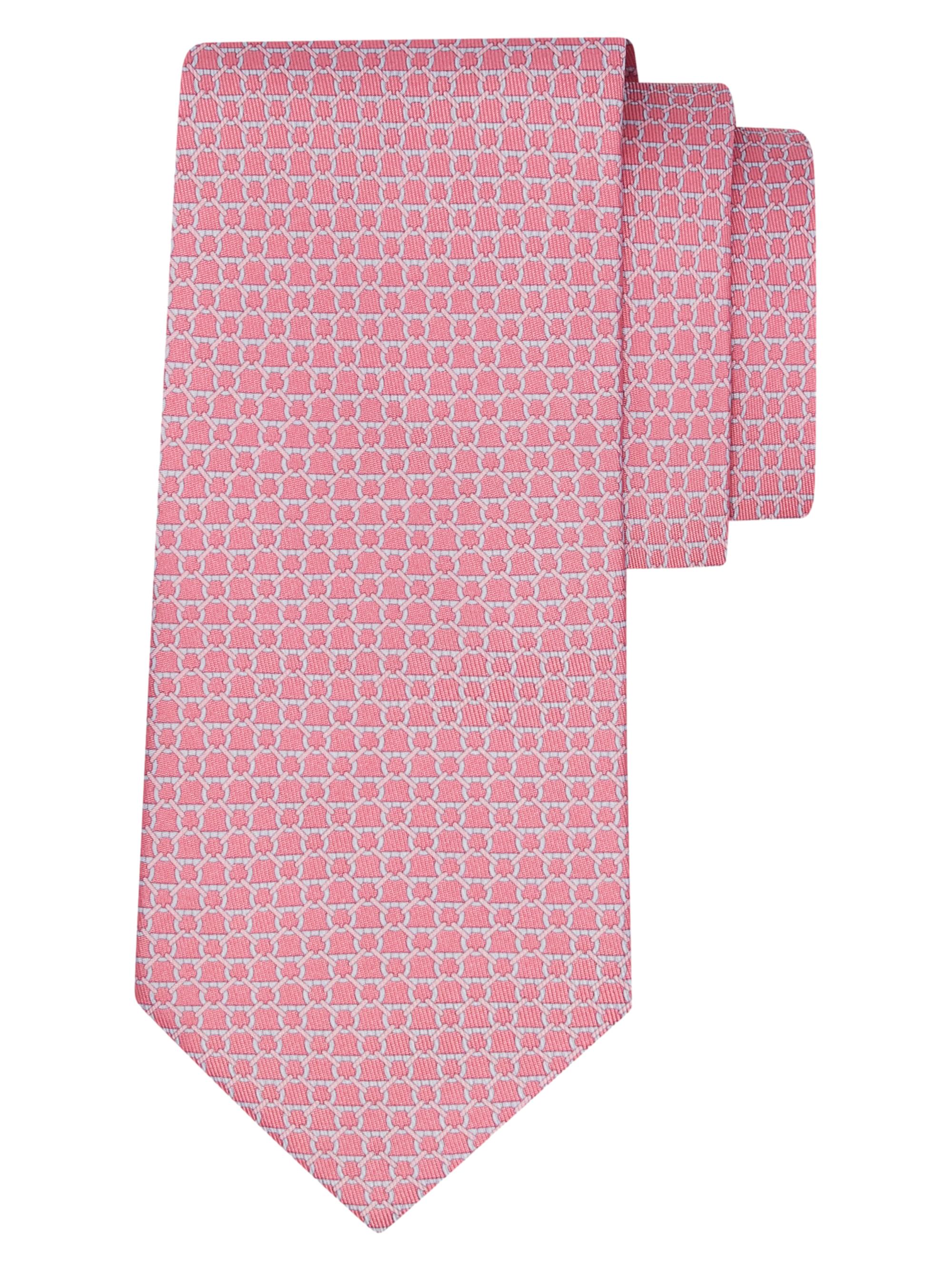 FERRAGAMO Men's Interlocking Gancini Silk Tie - Rosa - Men's Clothing