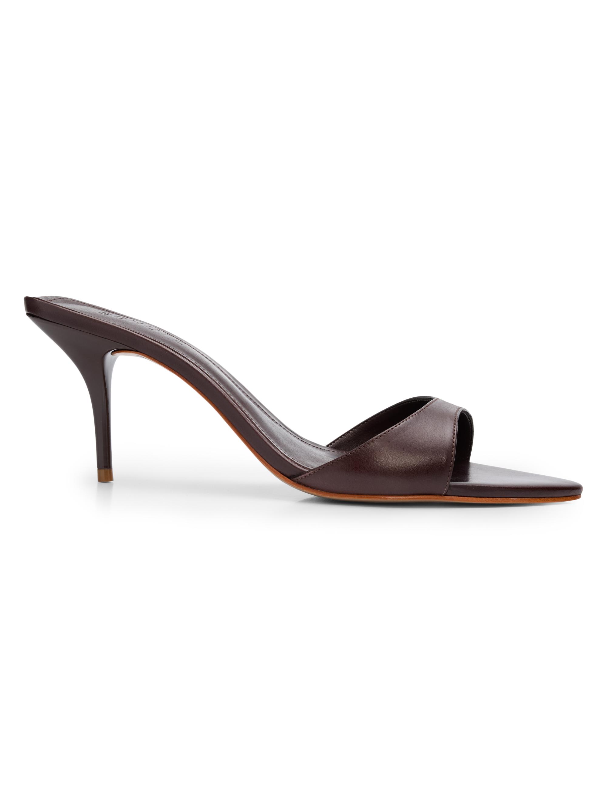 Schutz Women's Elodie 75MM Leather Sandals - Root Brown | Thumbnail 7