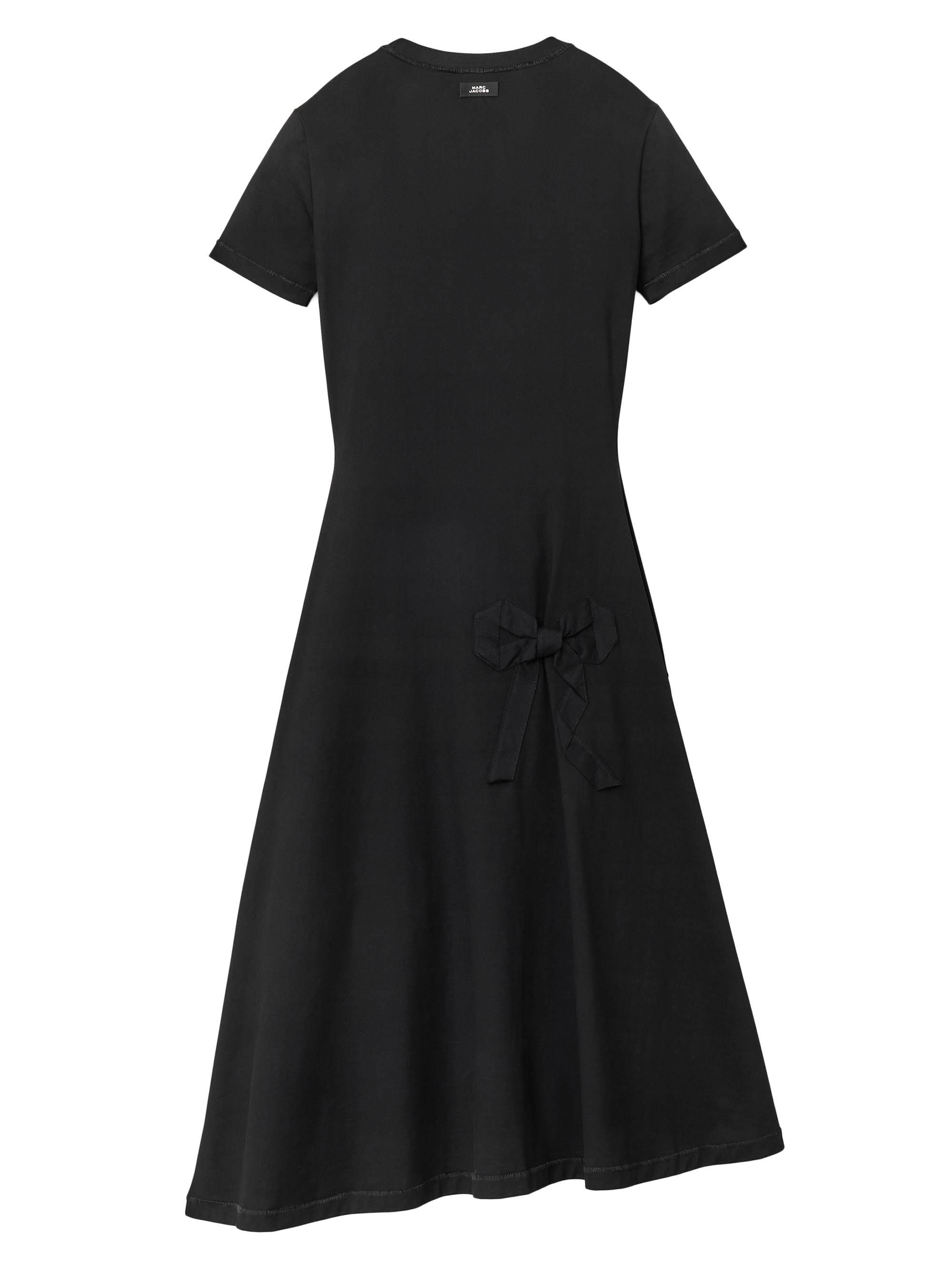 Marc Jacobs Women's Asymmetric Bow-Detail T-Shirt Midi-Dress - Black