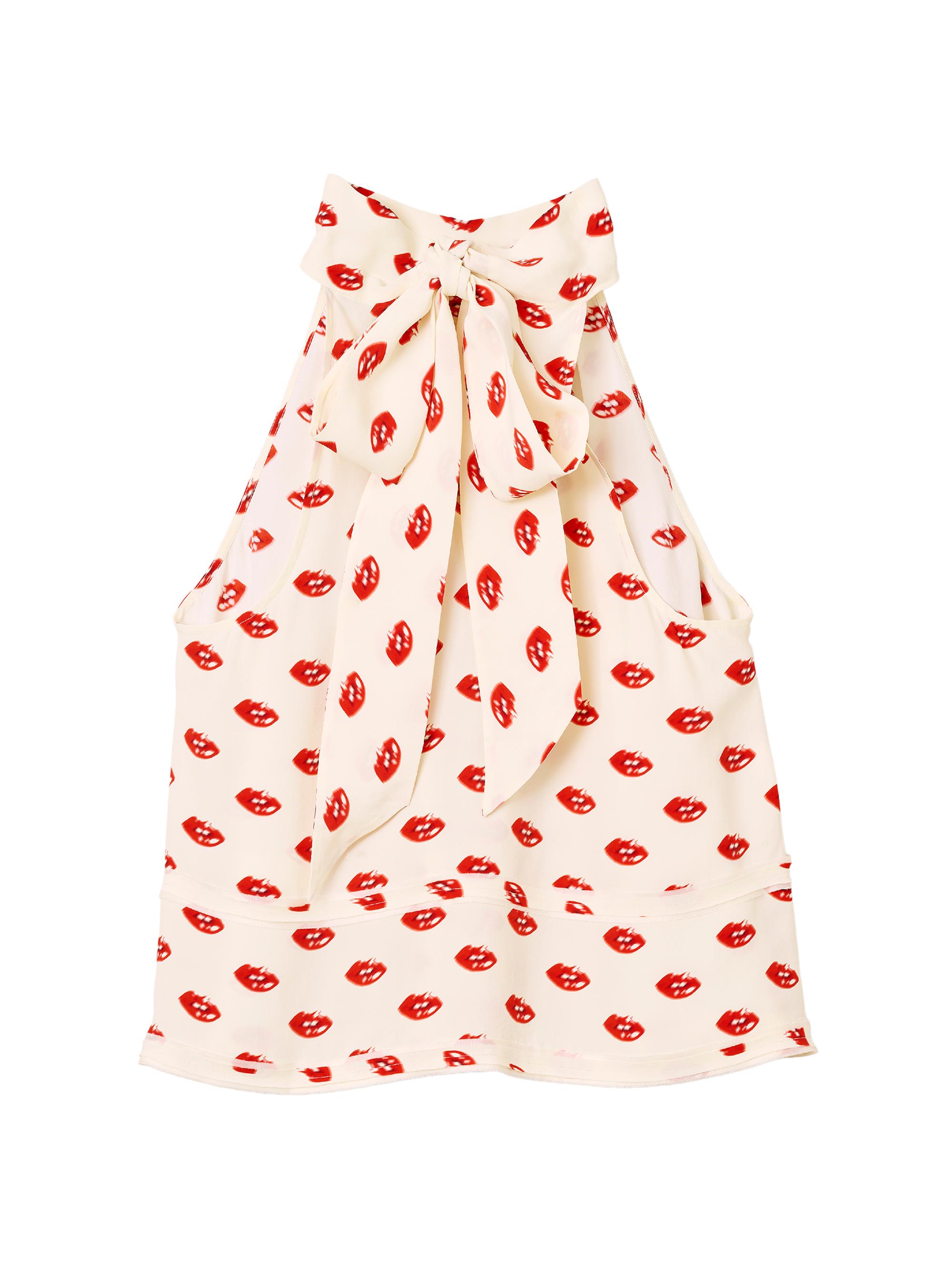 Marc Jacobs Women's Lips Halterneck Tie Top -  Multi