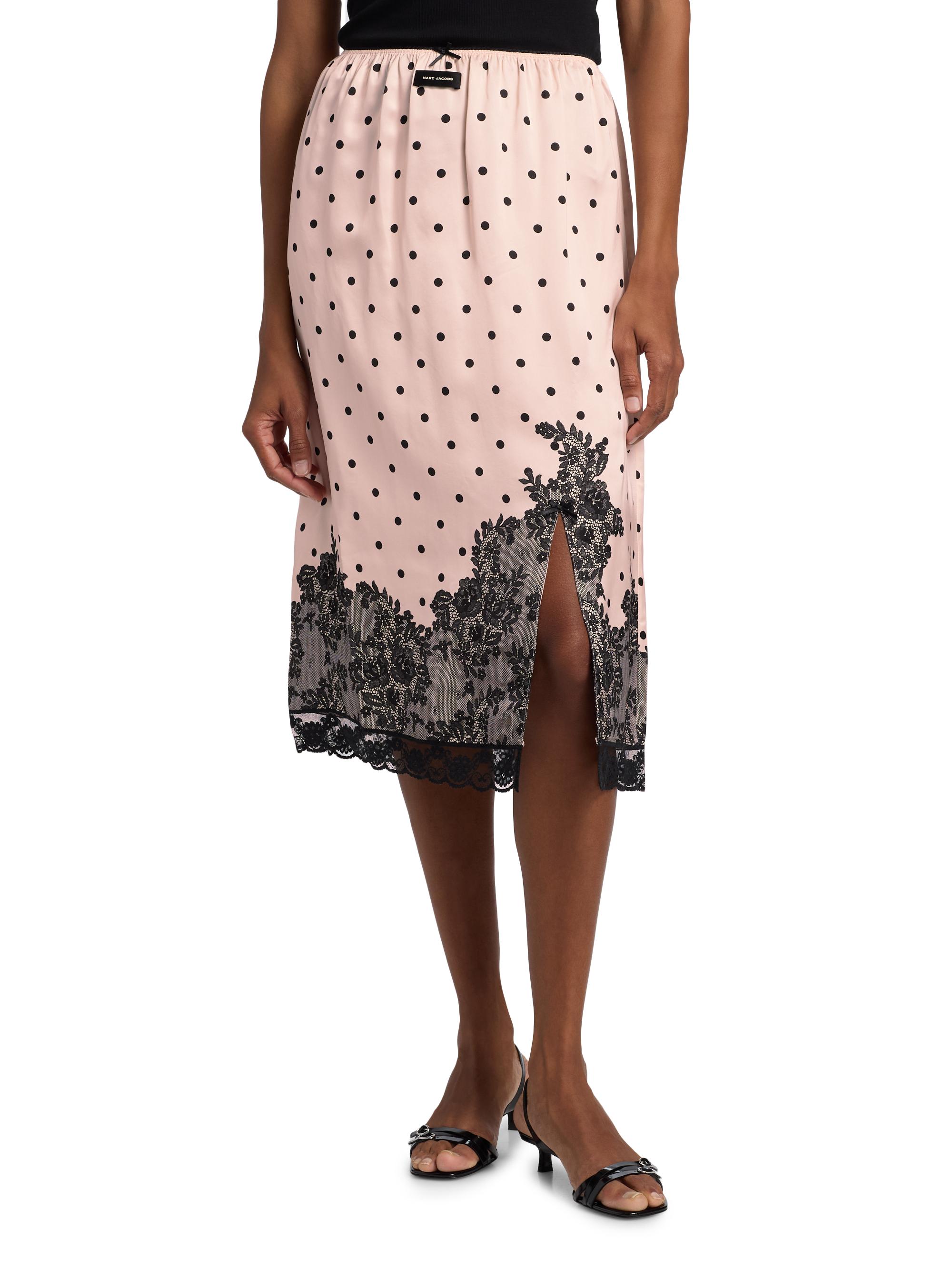 Marc Jacobs Trompe L'Oeil Polka Dot Midi-Skirt | Saks Fifth Avenue