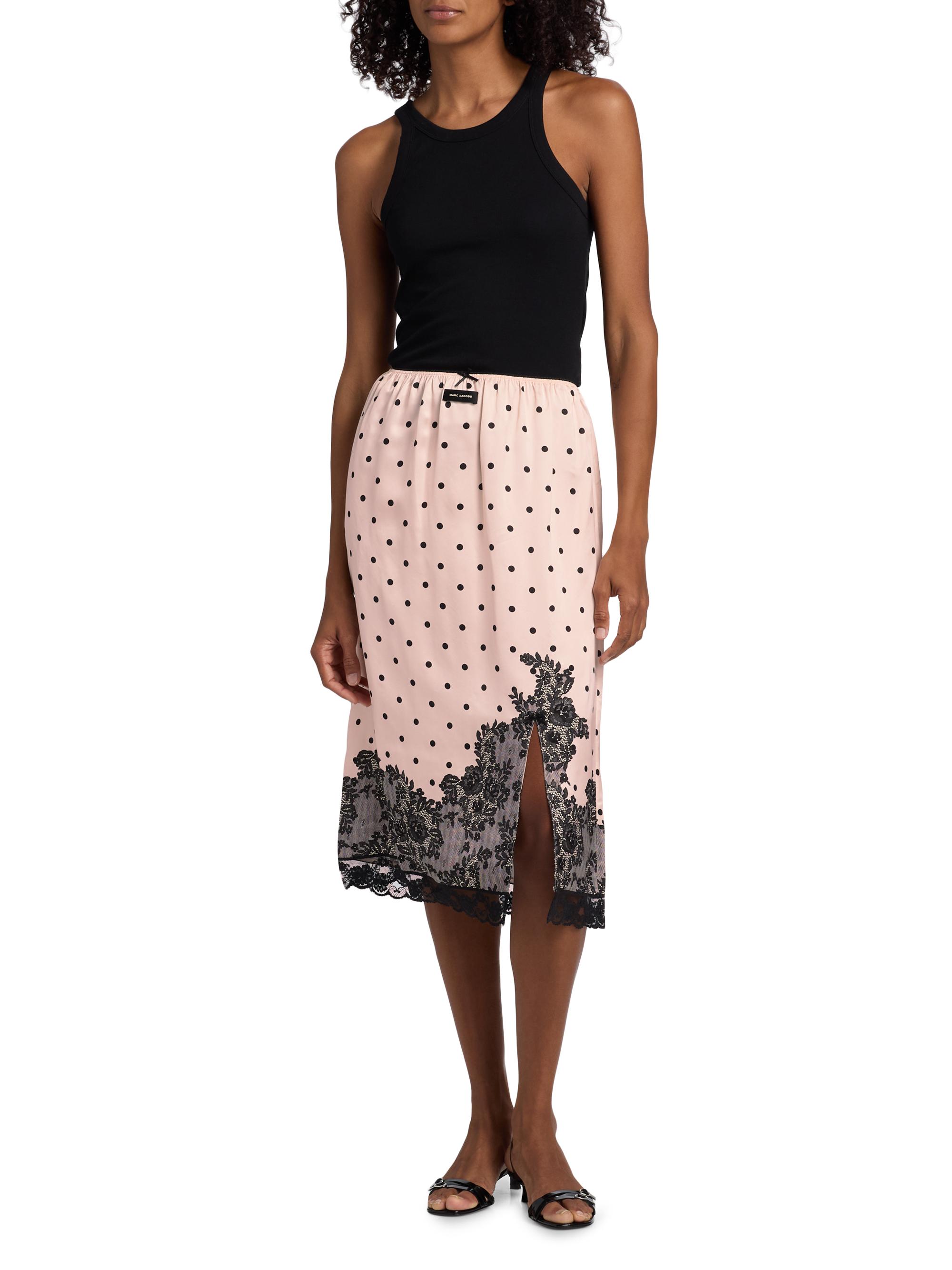 Marc Jacobs Trompe L'Oeil Polka Dot Midi-Skirt | Saks Fifth Avenue