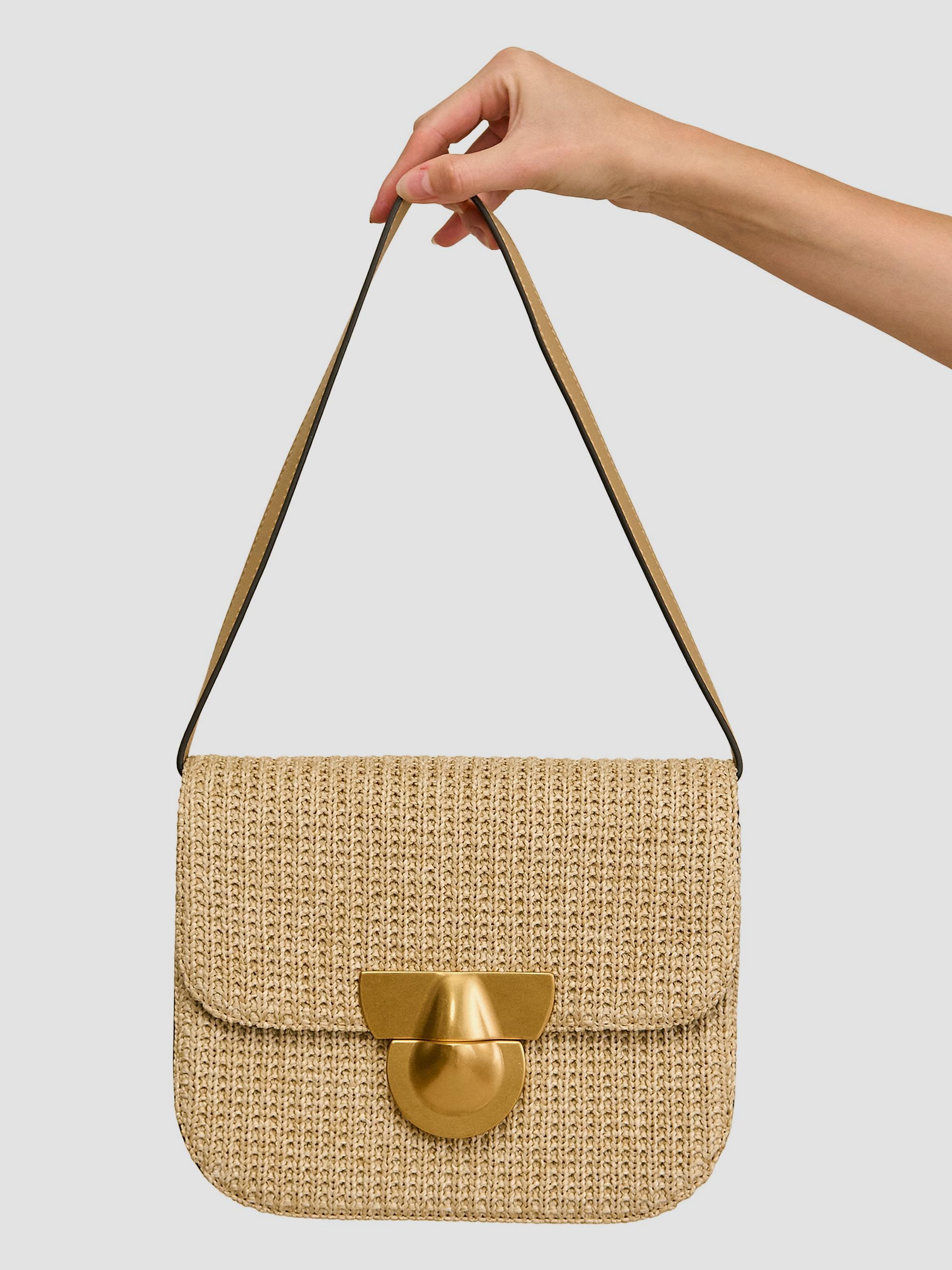 Cult Gaia Tazia Woven Raffia Shoulder Bag | Saks Fifth Avenue