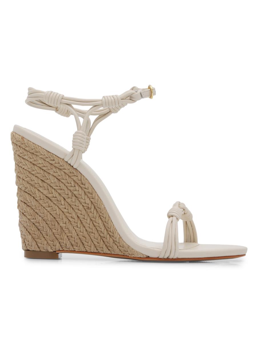 Schutz Women's Nara 100mm Leather Wedge Sandals In Multi