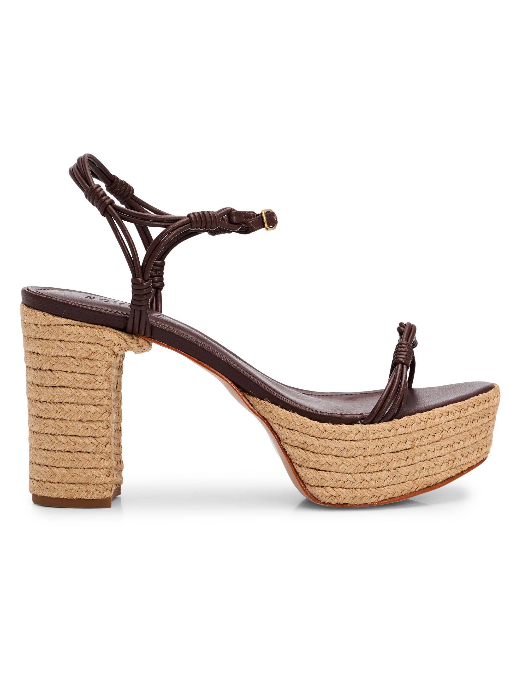 Schutz Women's Nara 100MM Leather Espadrille Platform Sandals - Root Brown Tonal | Thumbnail 7