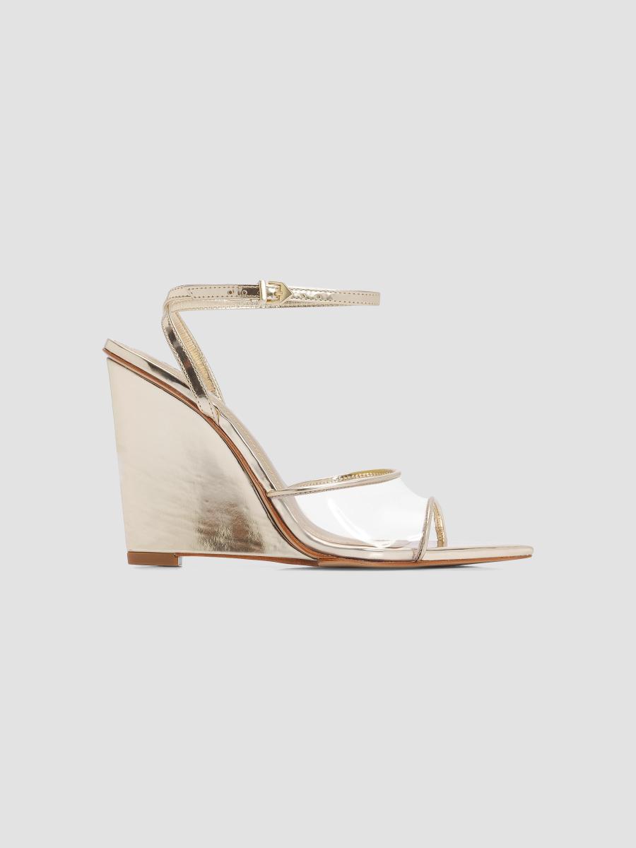 Schutz Elodie 100MM Vinyl Wedge Sandals | Saks Fifth Avenue