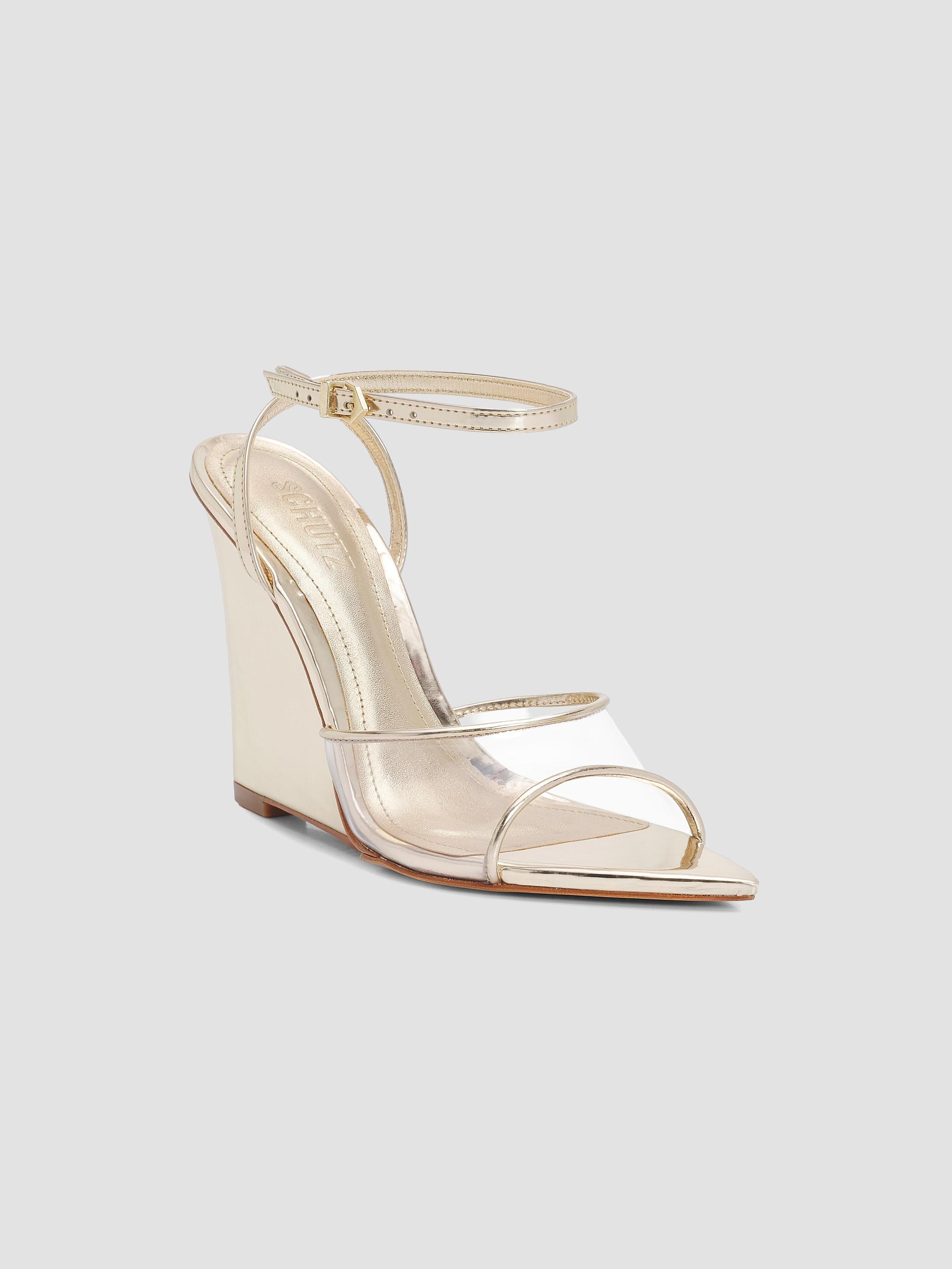 Schutz Elodie 100MM Vinyl Wedge Sandals | Saks Fifth Avenue