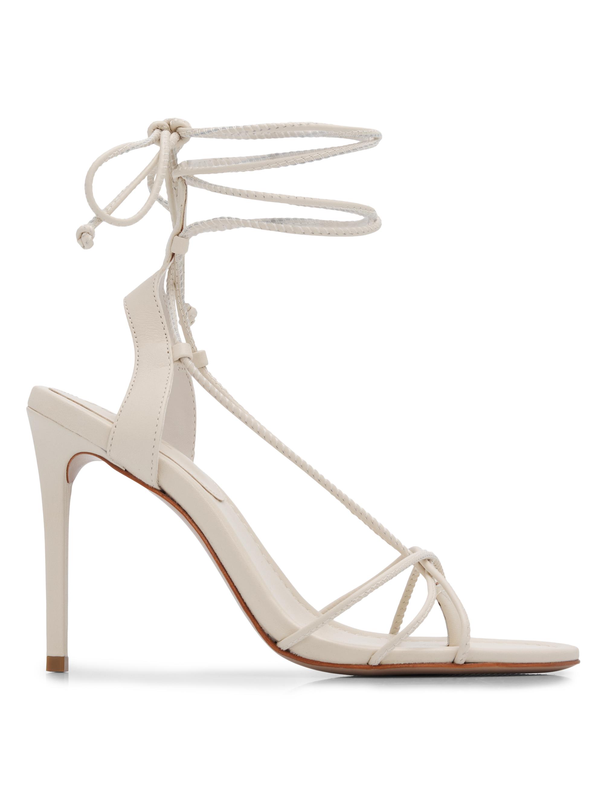 Schutz Women's Demetria 100MM Stiletto Sandals - Sugar White | Thumbnail 7