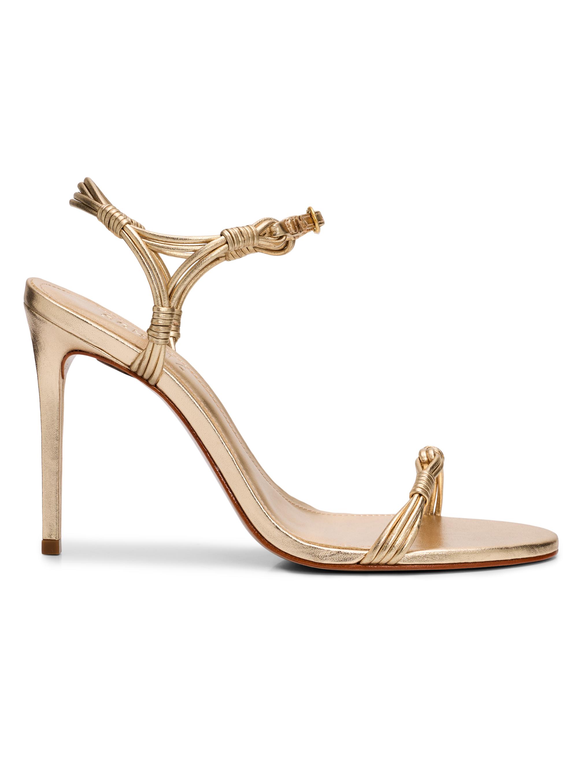 Schutz Aurora 110MM Metallic Leather Sling Sandals | Saks Fifth Avenue