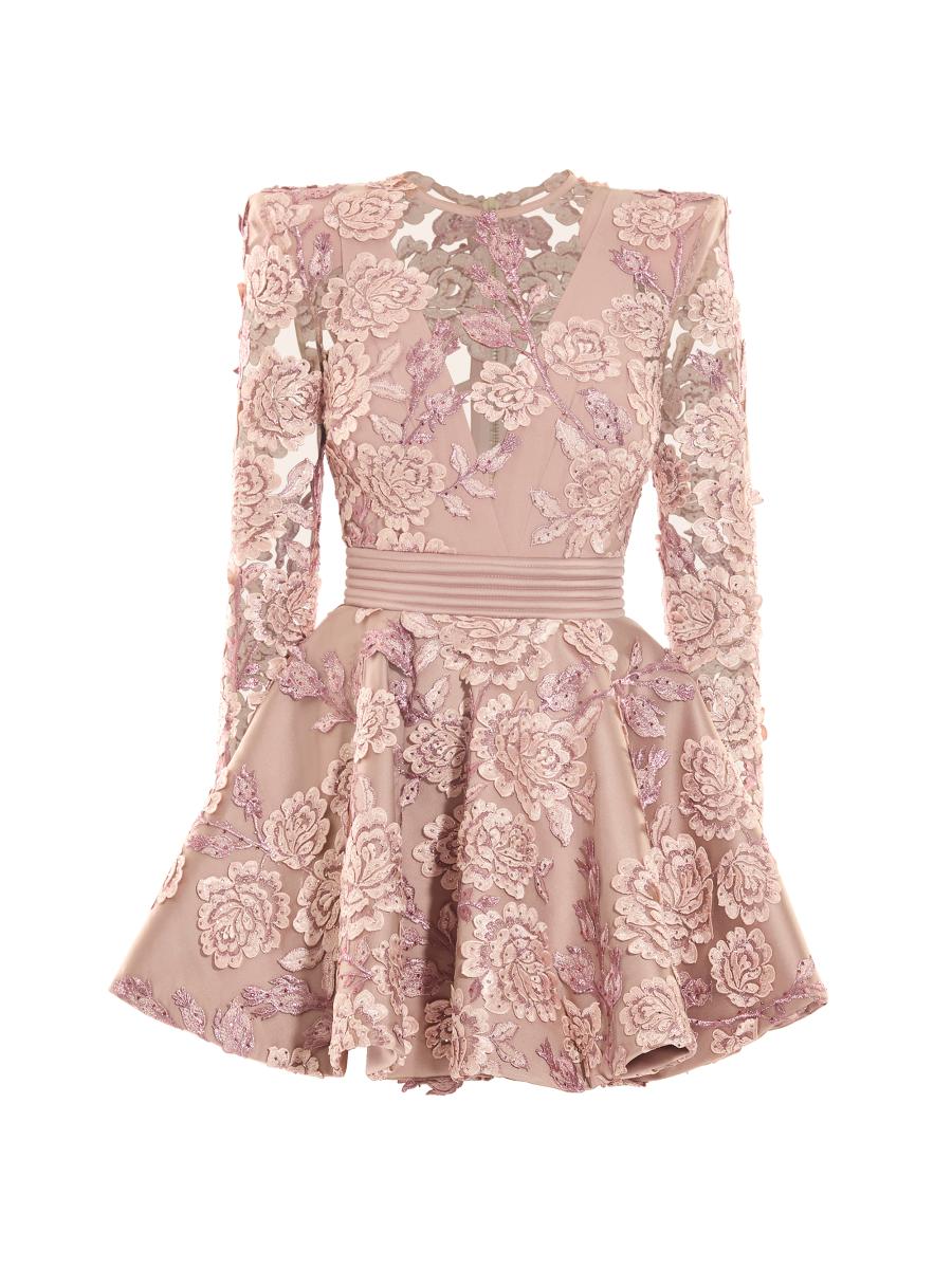 Zhivago Women's The Kiss In The Field Lace-embroidered Minidress In Sand