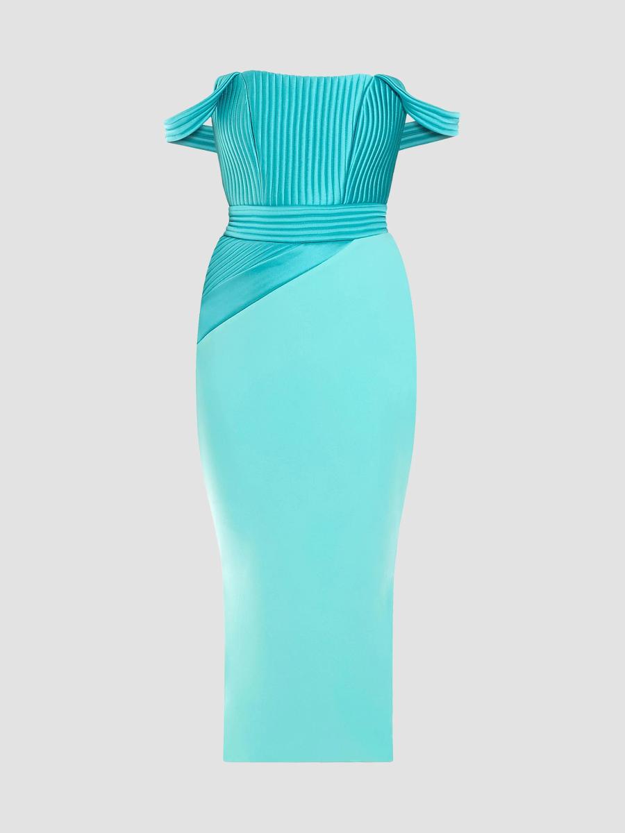 ZHIVAGO The Eternal Pleated Panel Column Midi-Dress | Saks Fifth