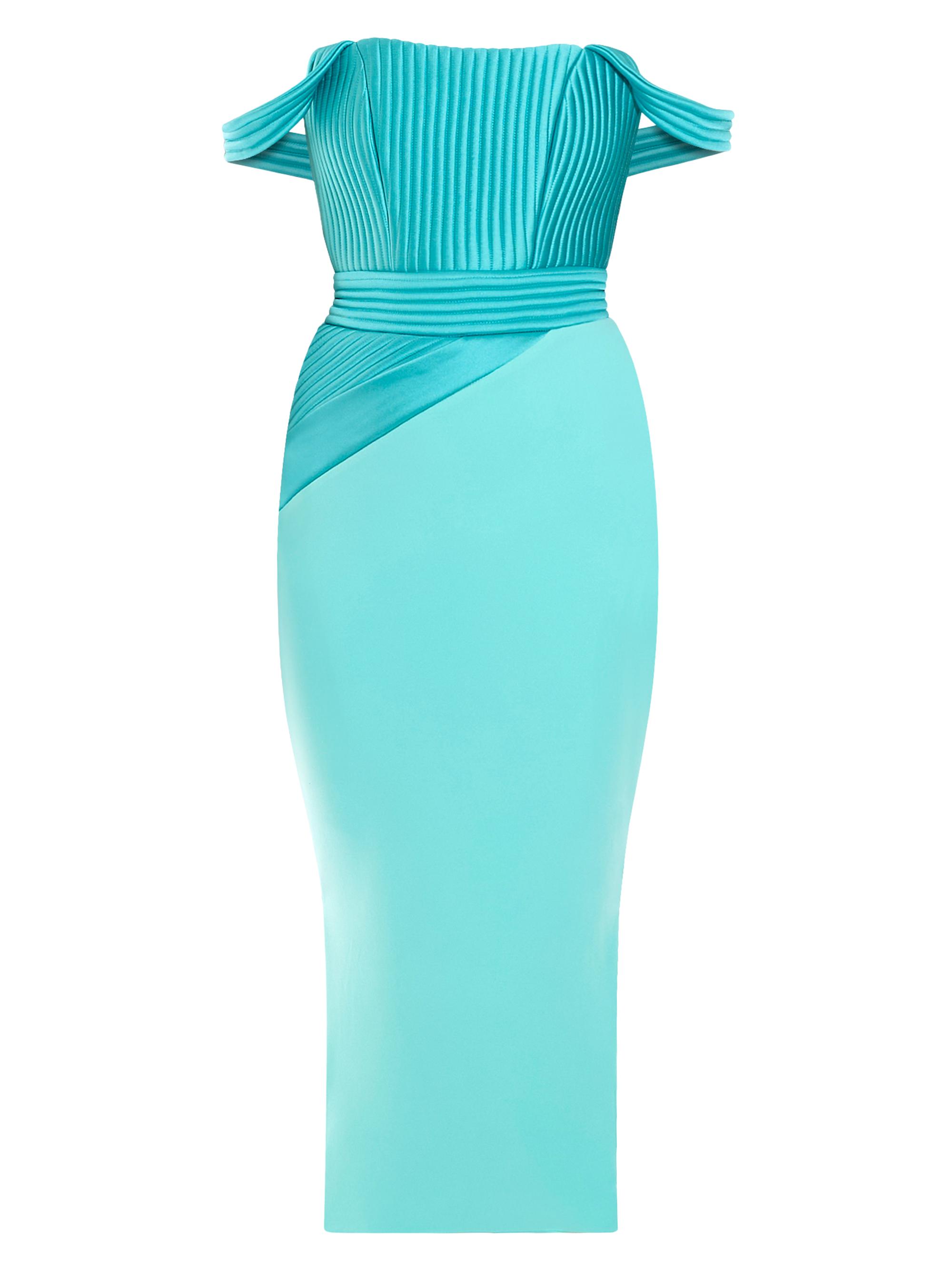 Zhivago Women's The Eternal Pleated Panel Column Midi-Dress - Mint