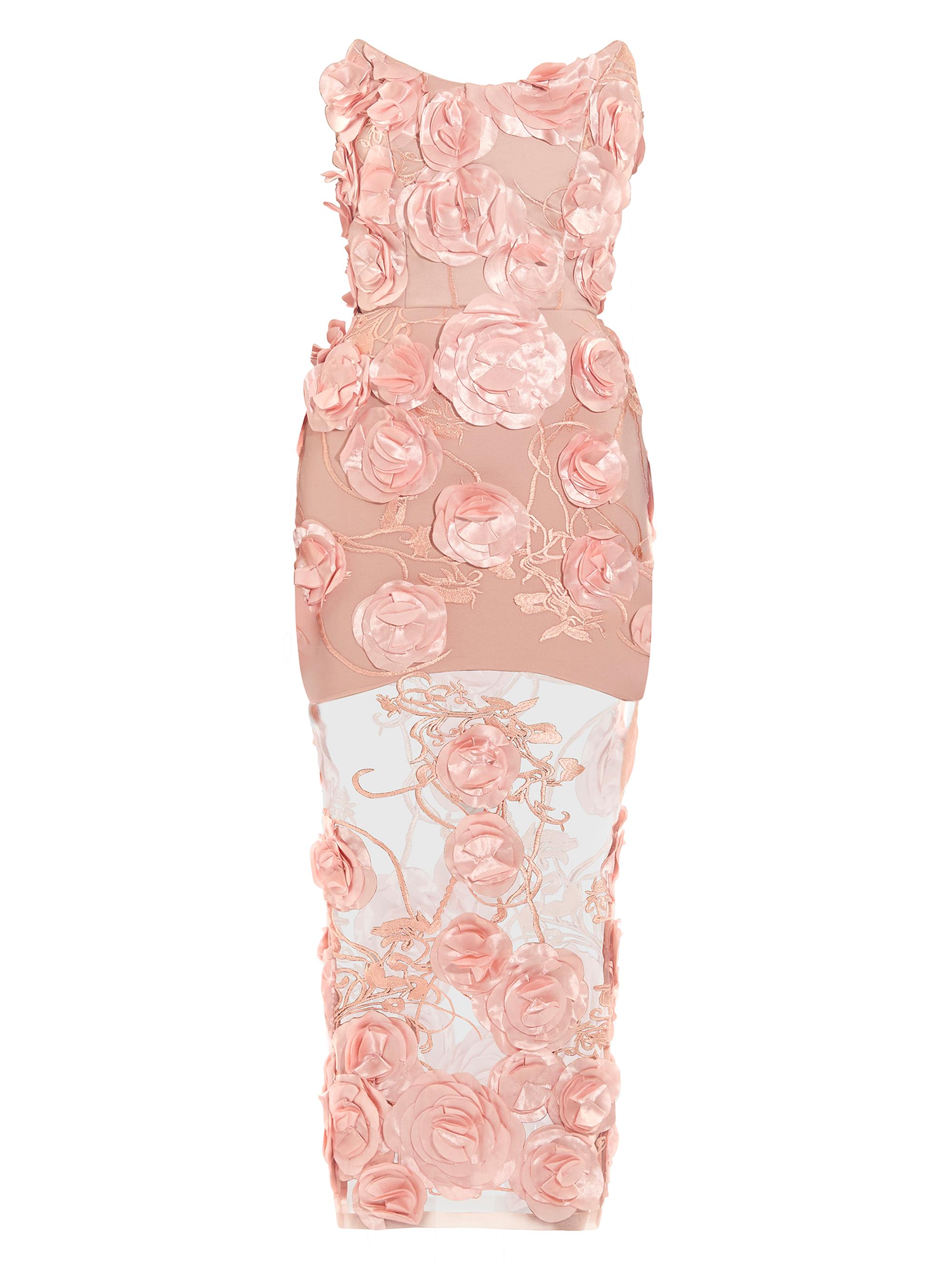 Zhivago Women's Dream Of That Floral-Appliquéd Sheath Cocktail Dress - Beige