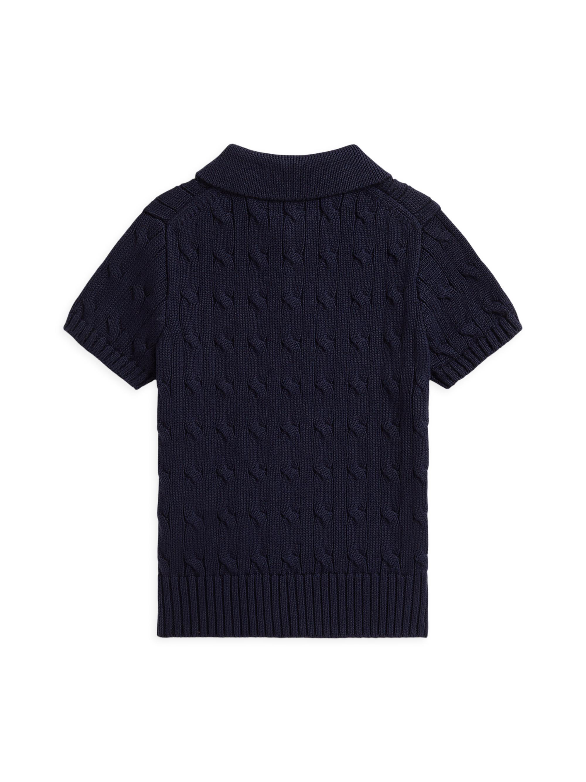 Polo Ralph Lauren Little Boy's & Boy's Cable-Knit Polo Sweater - Navy | Thumbnail 2