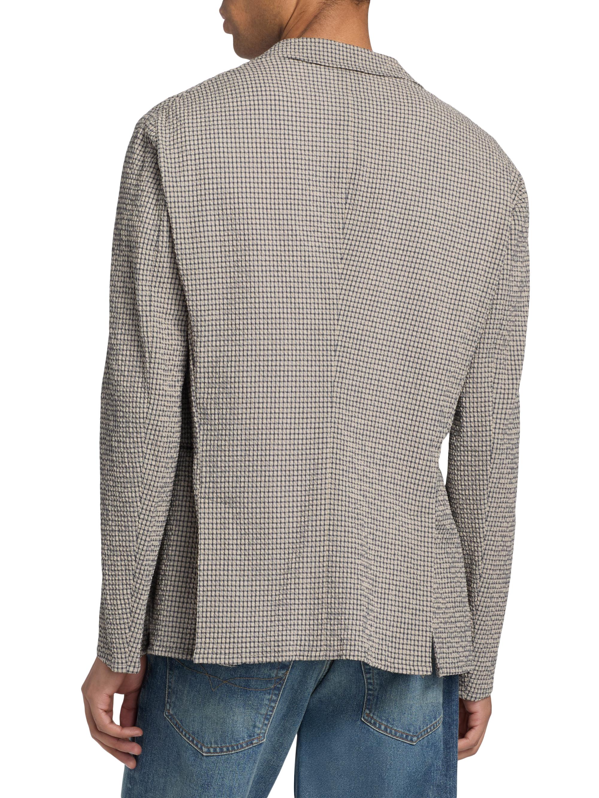 Emporio Armani Check Seersucker Soft Jacket | Saks Fifth Avenue
