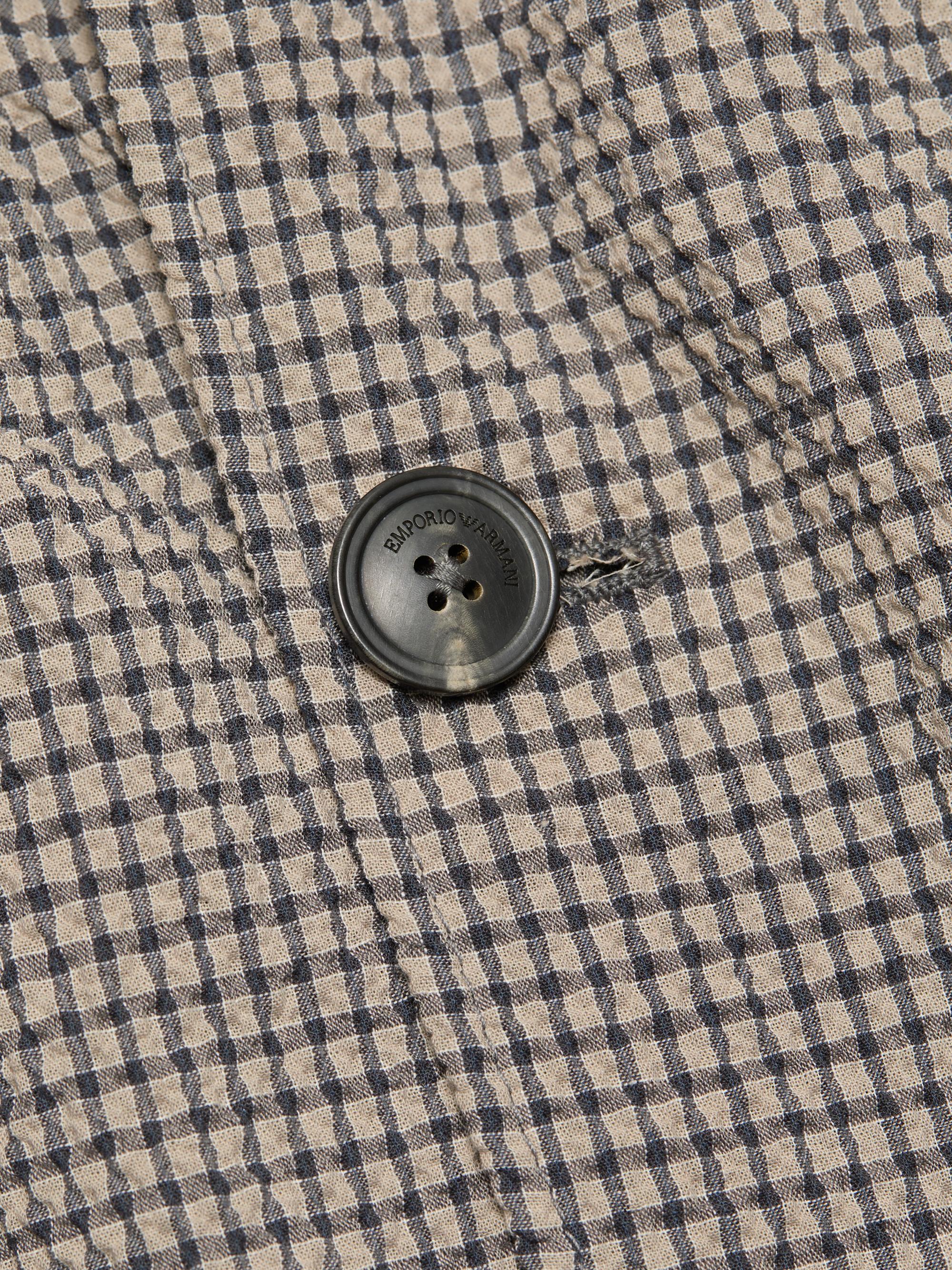 Emporio Armani Check Seersucker Soft Jacket | Saks Fifth Avenue