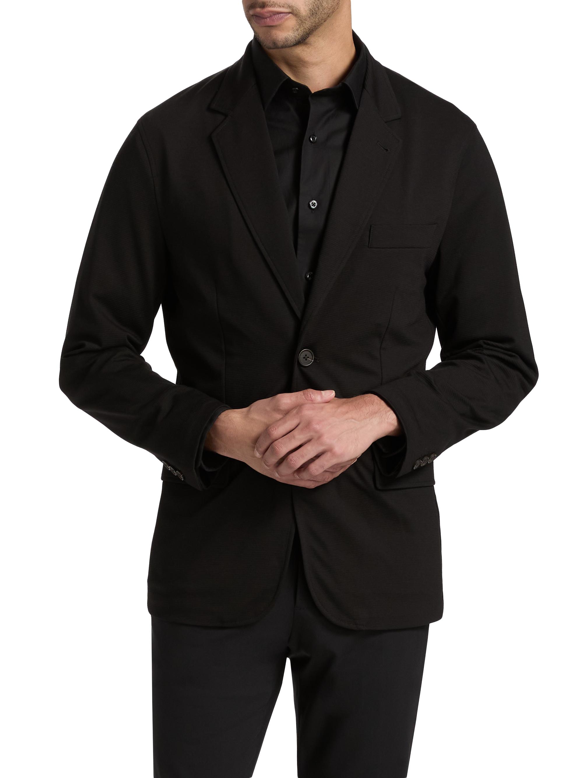 Emporio Armani Horizontal Textured Soft Jacket | Saks Fifth Avenue