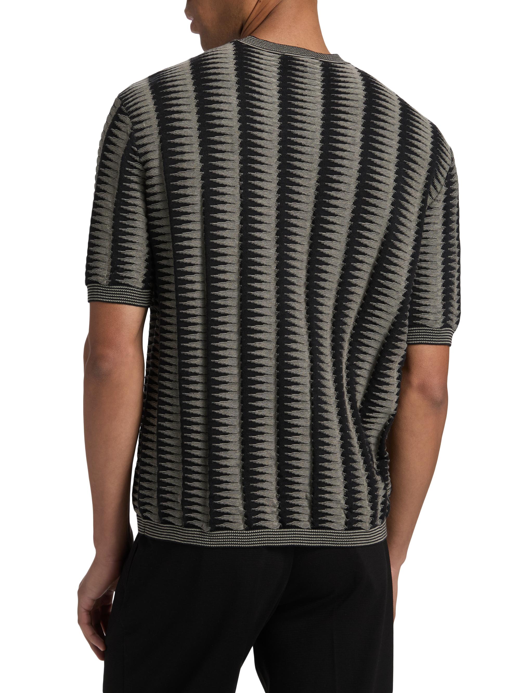 Emporio Armani Jagged Edge Short Sleeve Knit Sweater | Saks Fifth