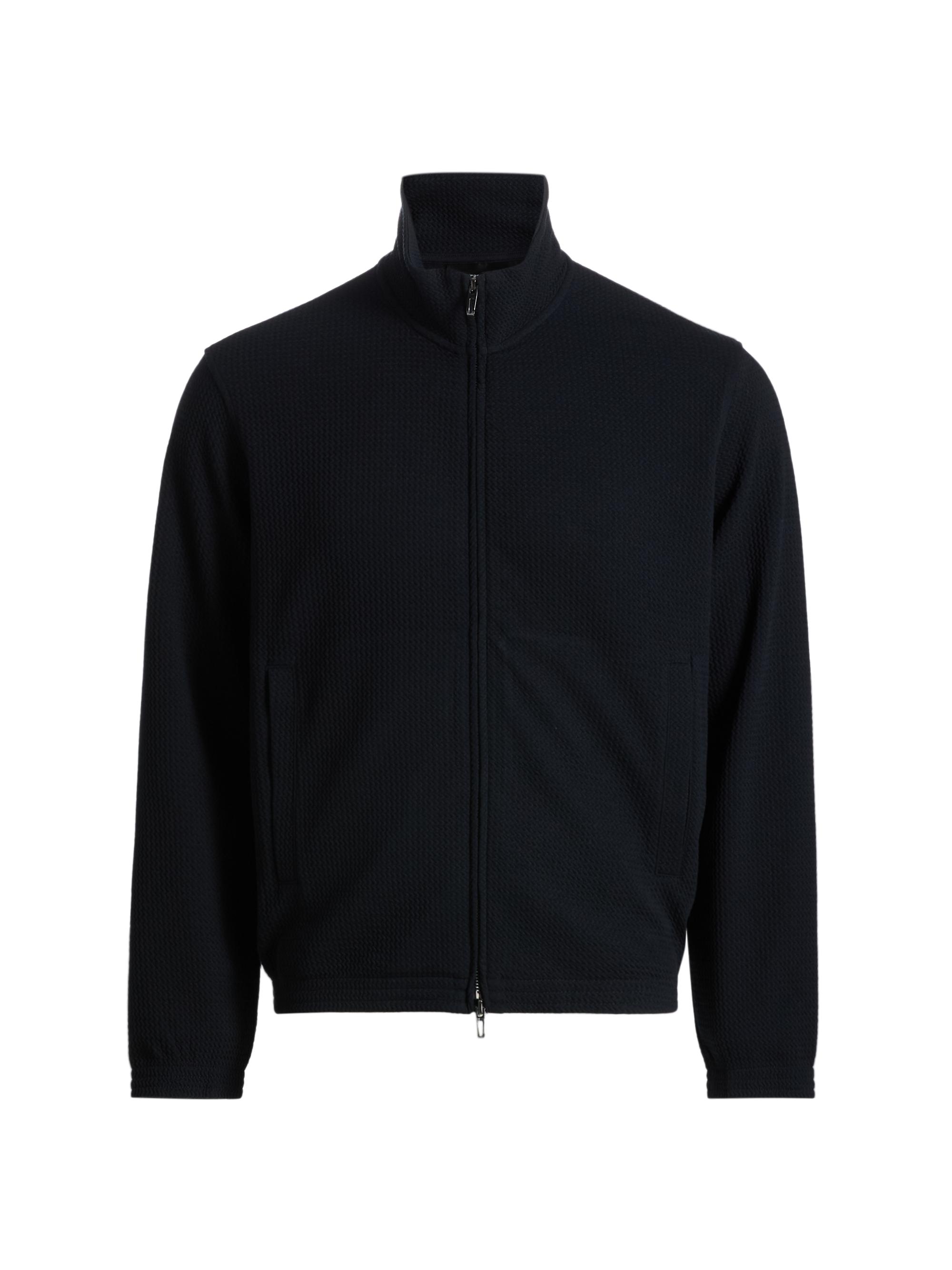 Giorgio Armani Suede Knit Full-Zip Jacket | Saks Fifth Avenue