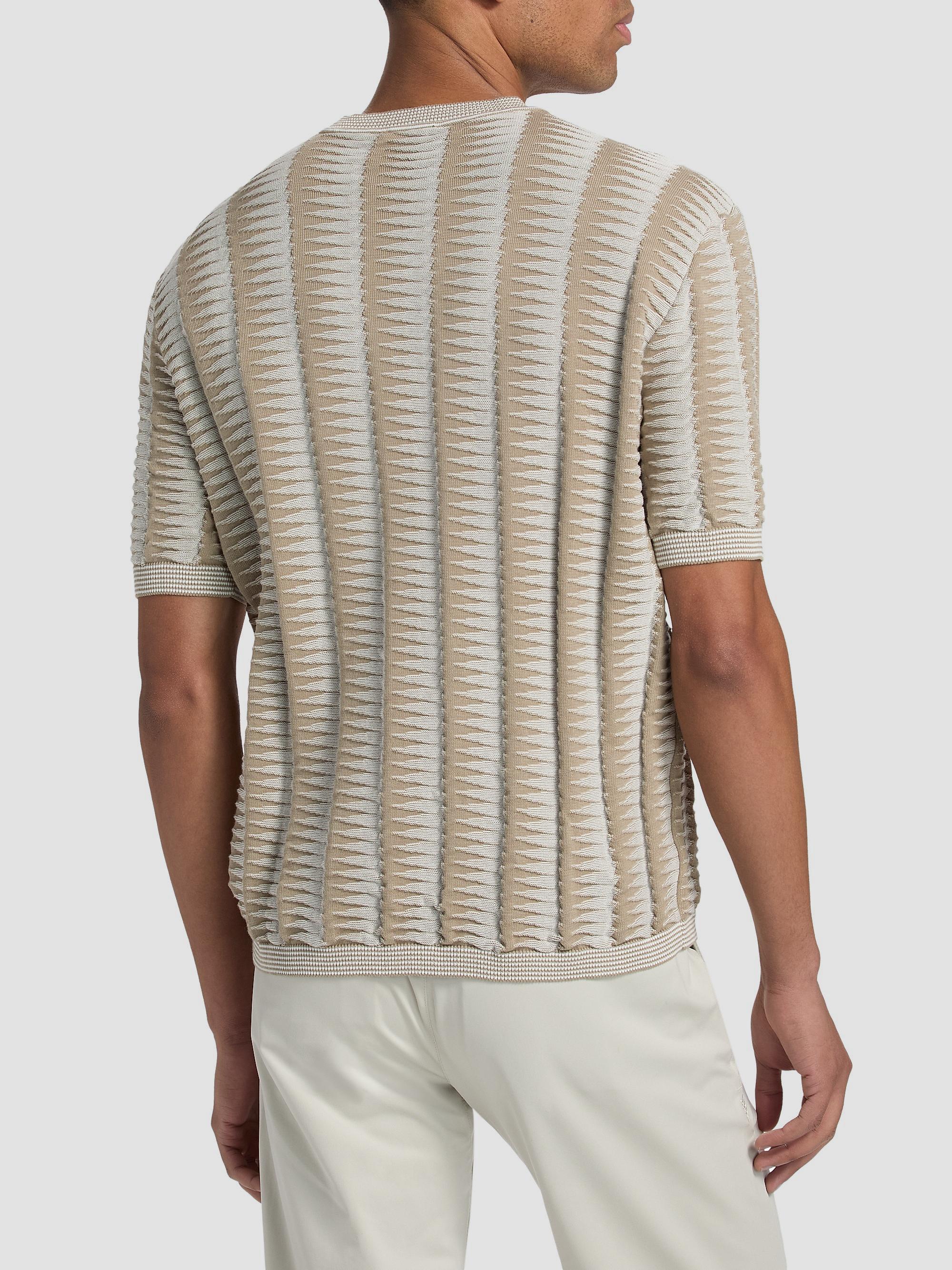 Emporio Armani Jagged Edge Short Sleeve Knit Sweater | Saks Fifth
