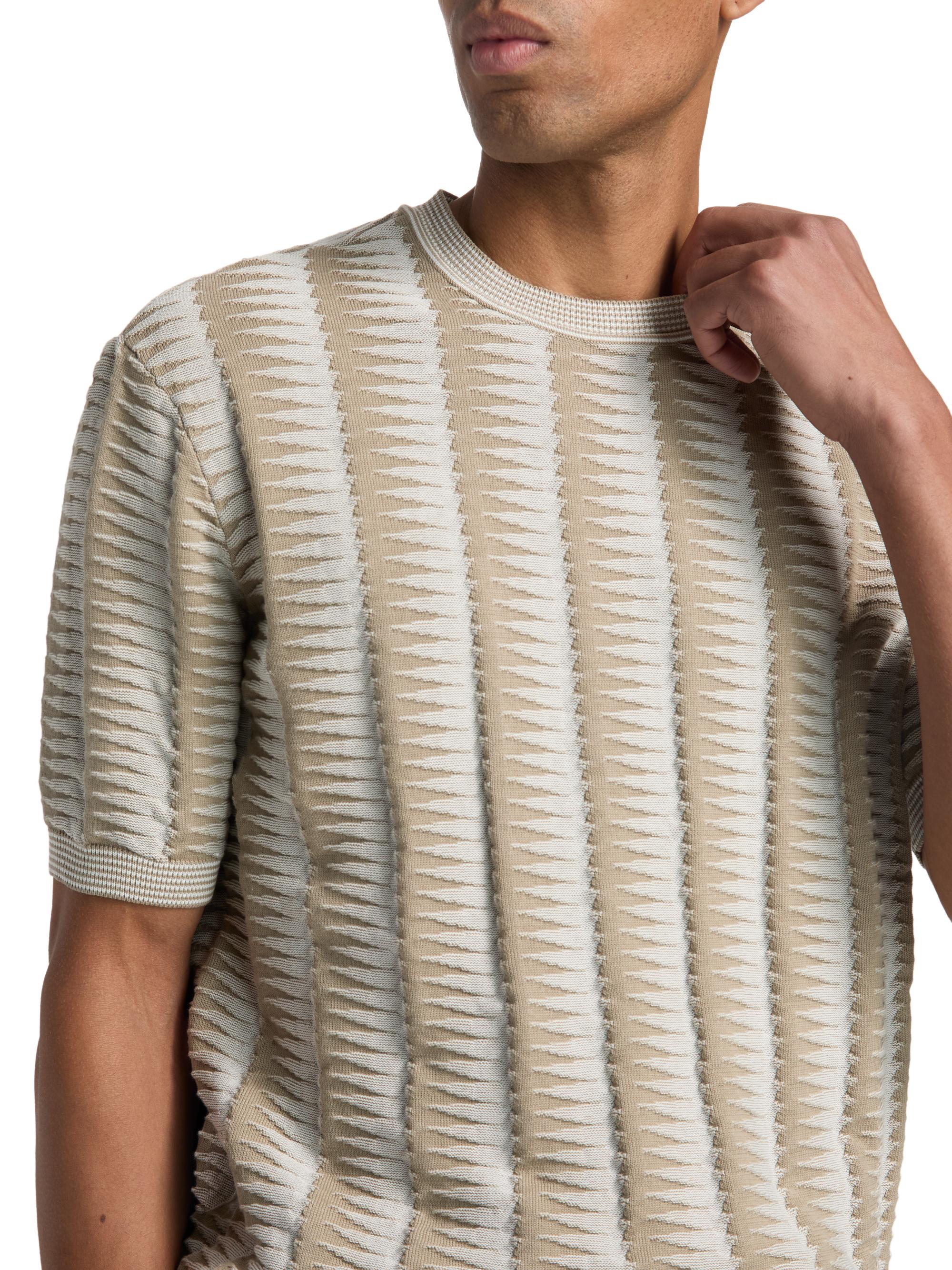 Emporio Armani Jagged Edge Short Sleeve Knit Sweater | Saks Fifth