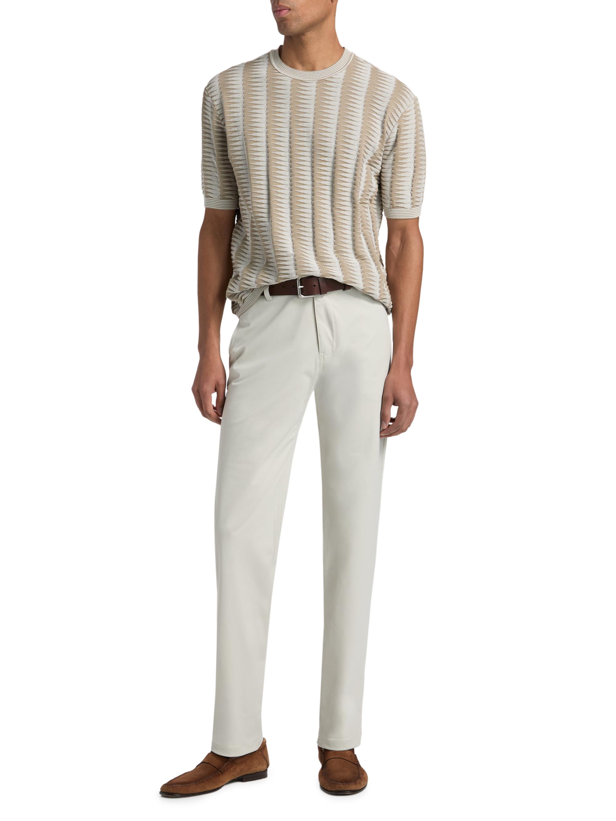 Emporio Armani Jagged Edge Short Sleeve Knit Sweater | Saks Fifth