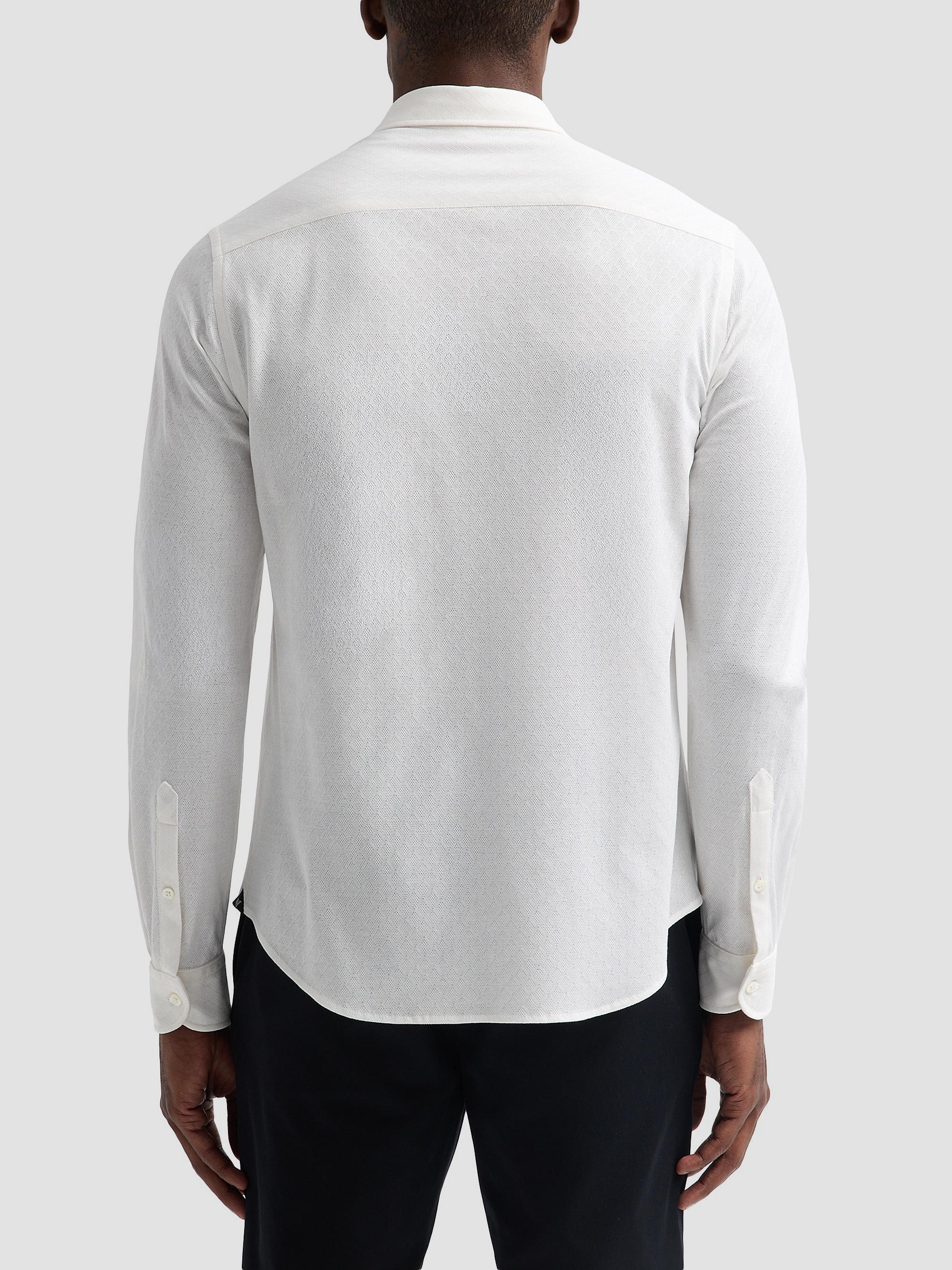 Emporio Armani Diamond-Textured Cotton Jacquard Sport Shirt | Saks