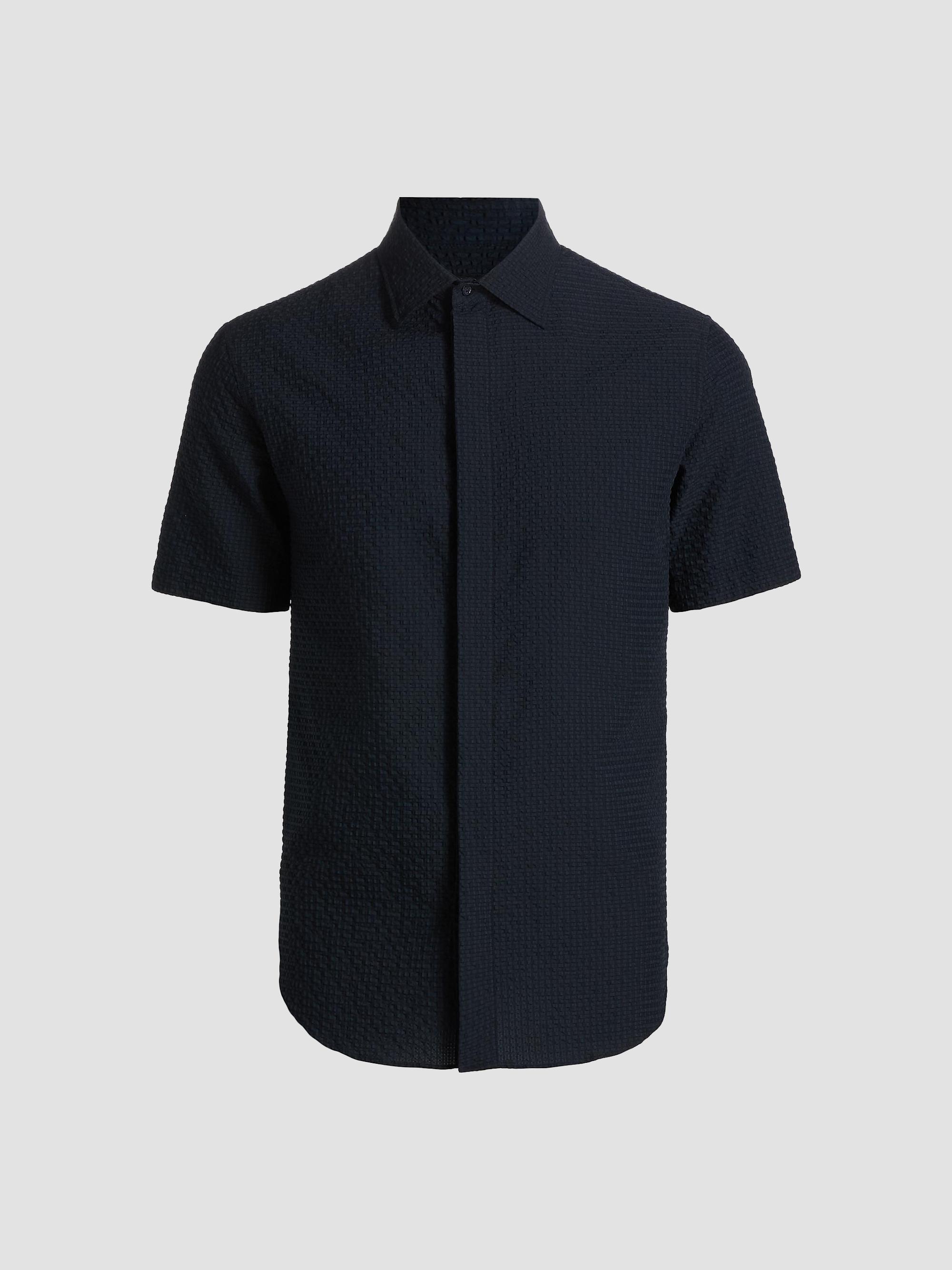 Emporio Armani Textured Knit Short-Sleeve Sweater | Saks Fifth Avenue