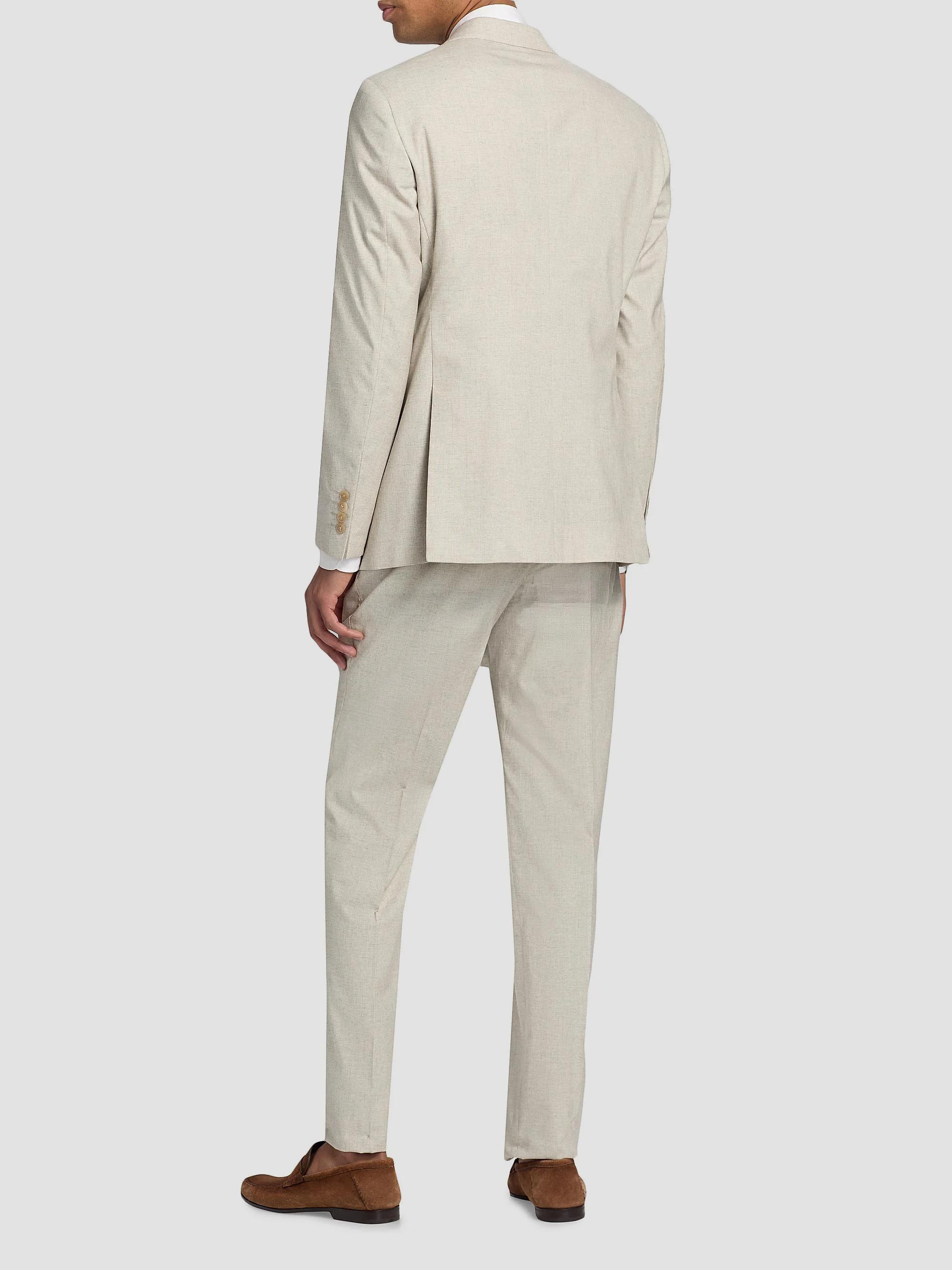 Emporio Armani Wool-Cotton-Silk Single-Breasted Summer Suit | Saks