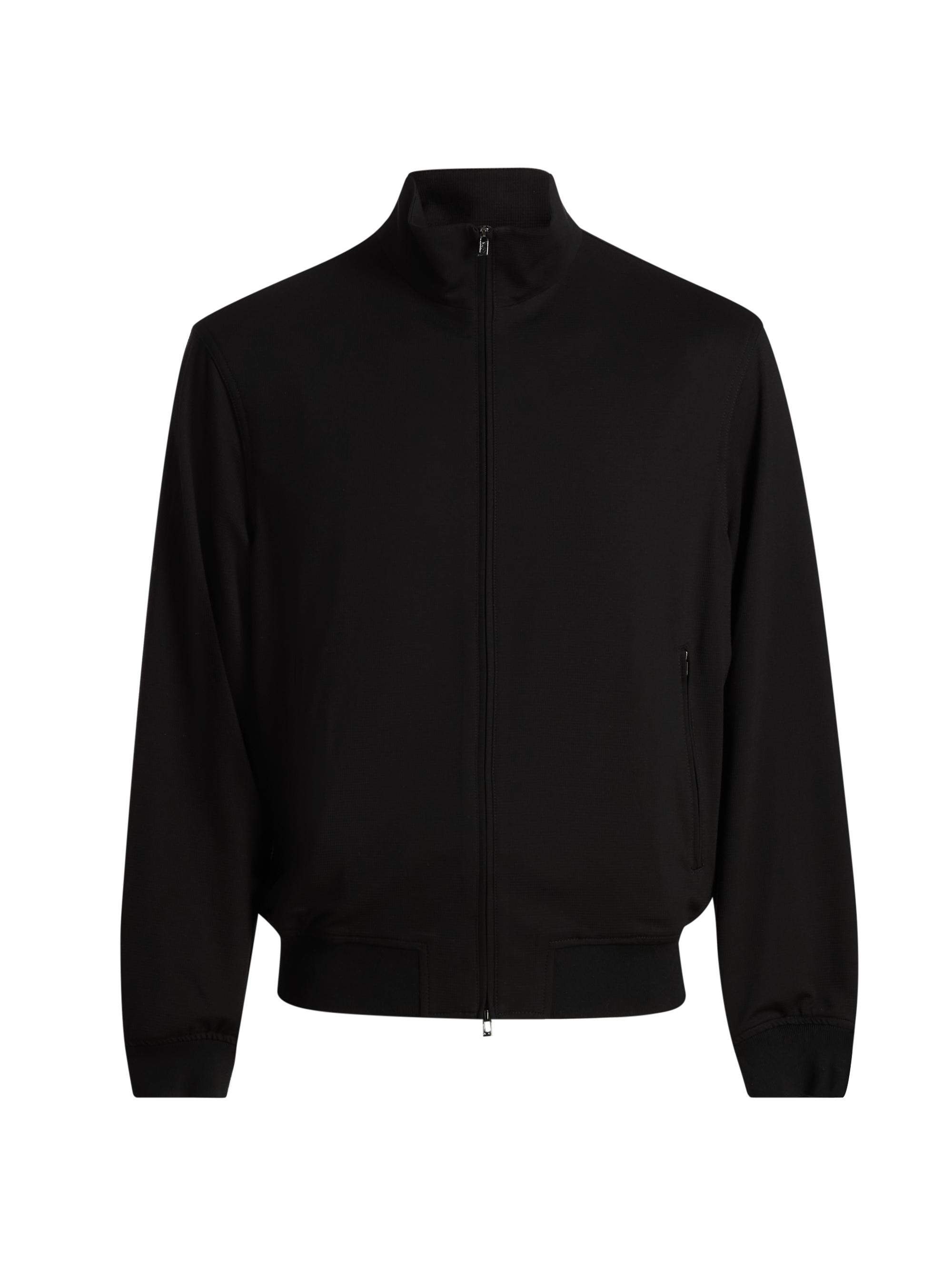 Giorgio Armani Suede Knit Full-Zip Jacket | Saks Fifth Avenue