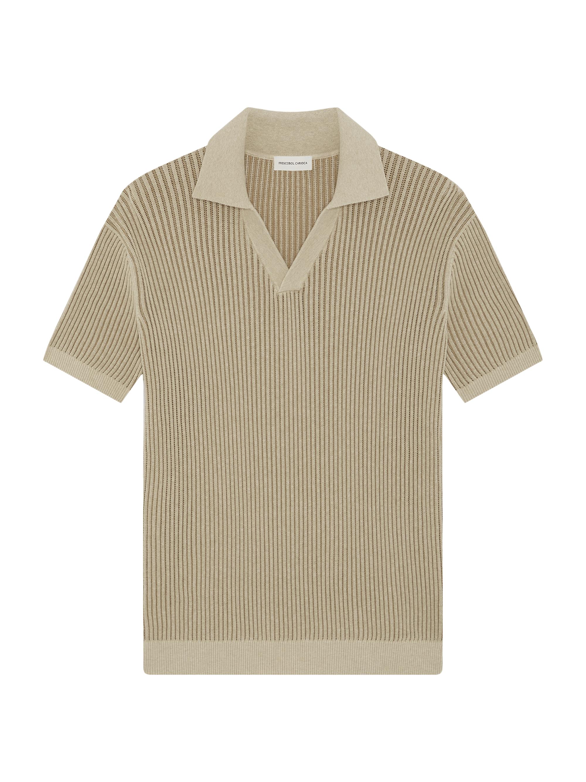 Frescobol Carioca Men's Rino Cotton-Cashmere Polo Shirt - Beige