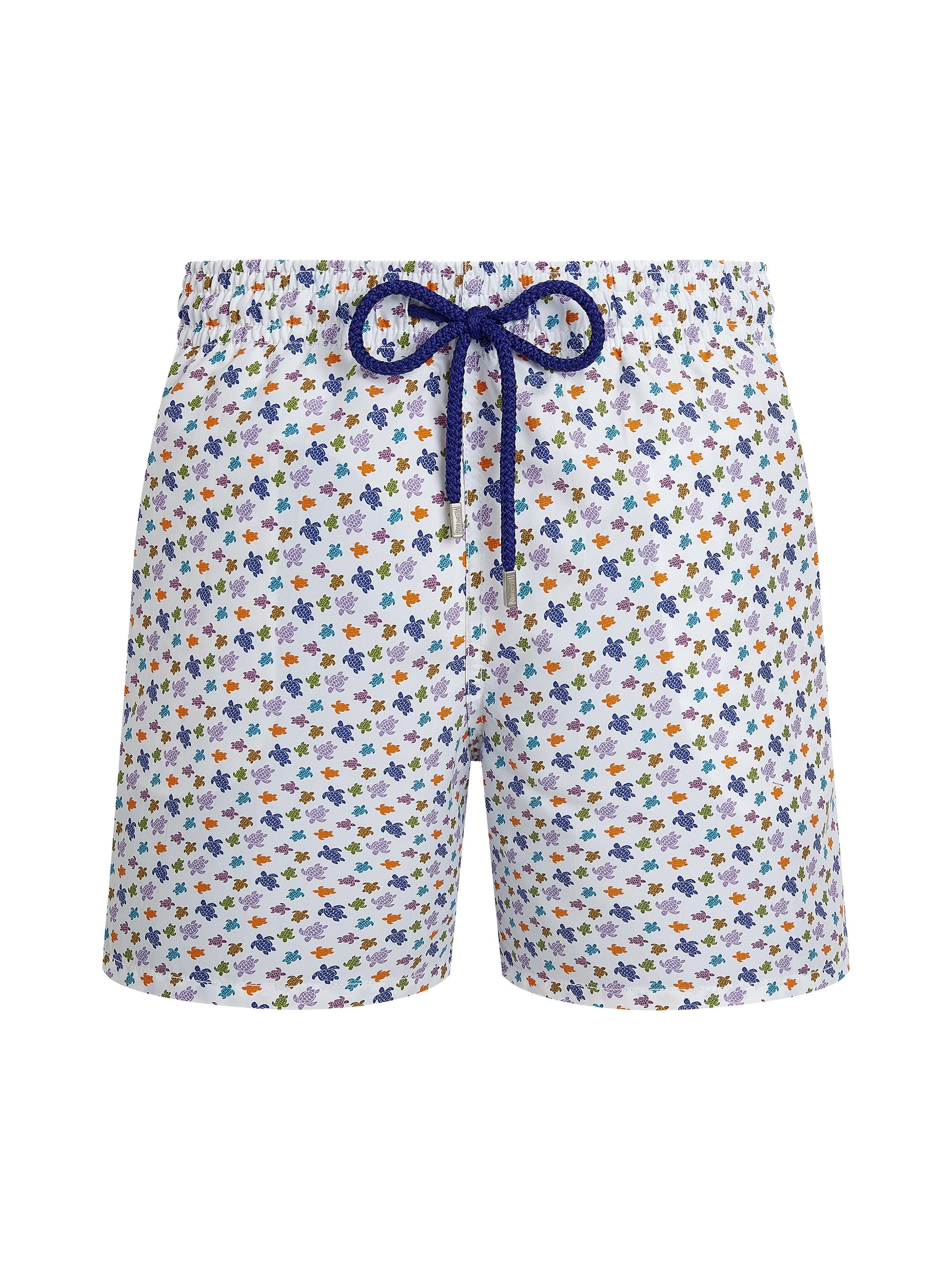 Vilebrequin Men's Micro Ronde Des Tortues Swim Shorts - White