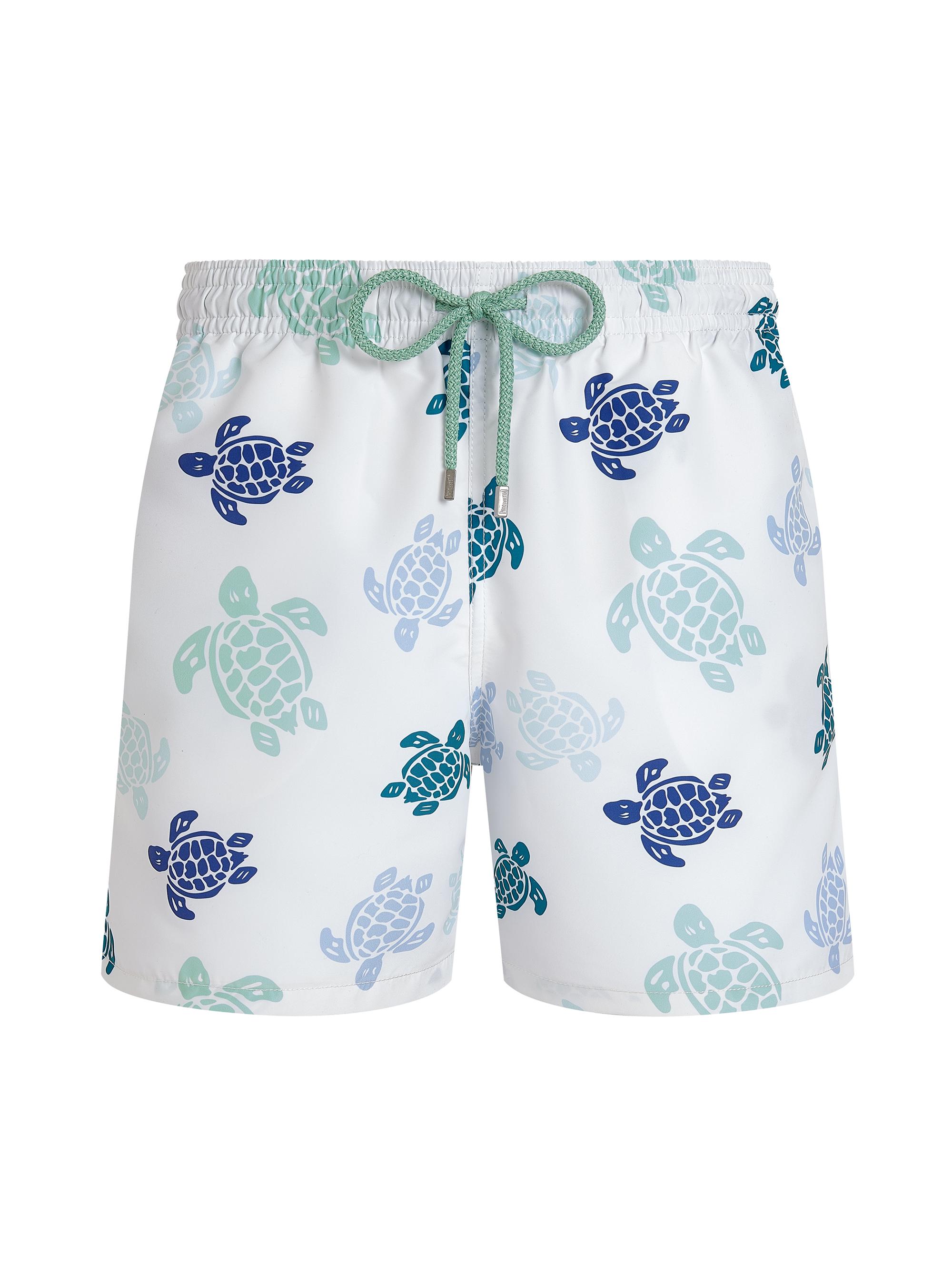 Vilebrequin Men's Multicolor Tortues Swim Shorts - White