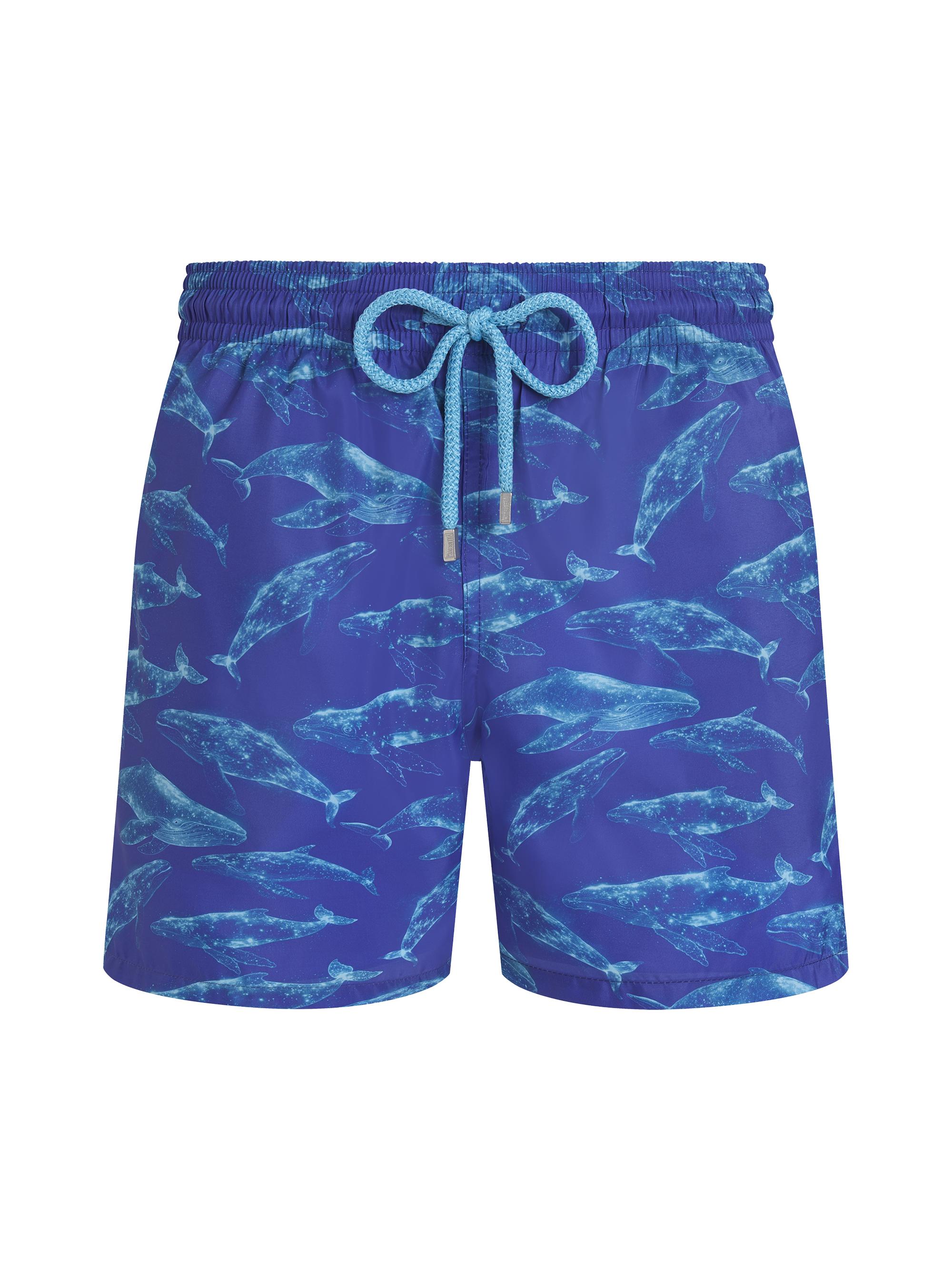 Vilebrequin Men's Sparkling Whales Packable Swim Shorts - Royal Skies