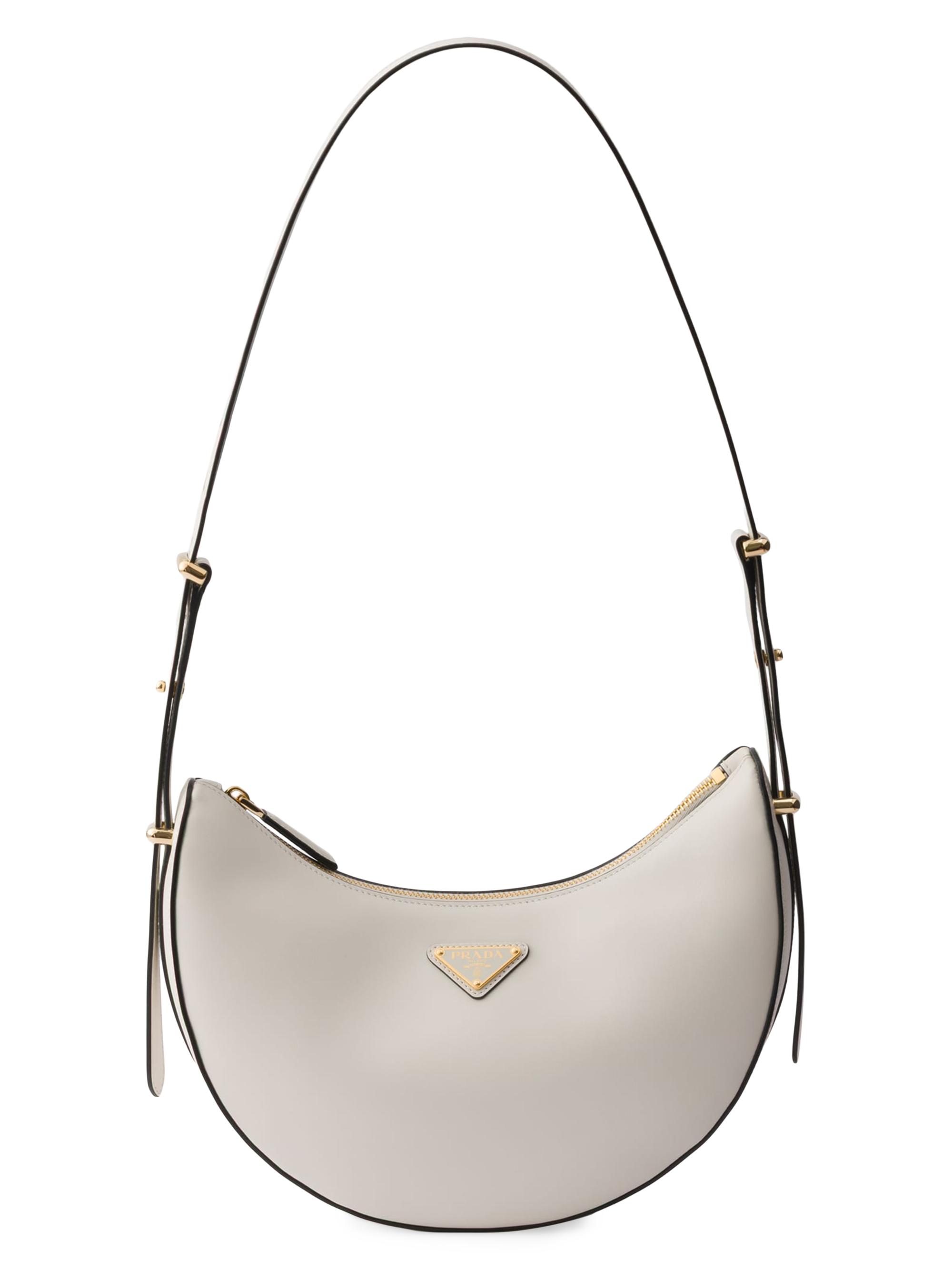 Prada Women's Arqué  Leather Shoulder Bag - White
