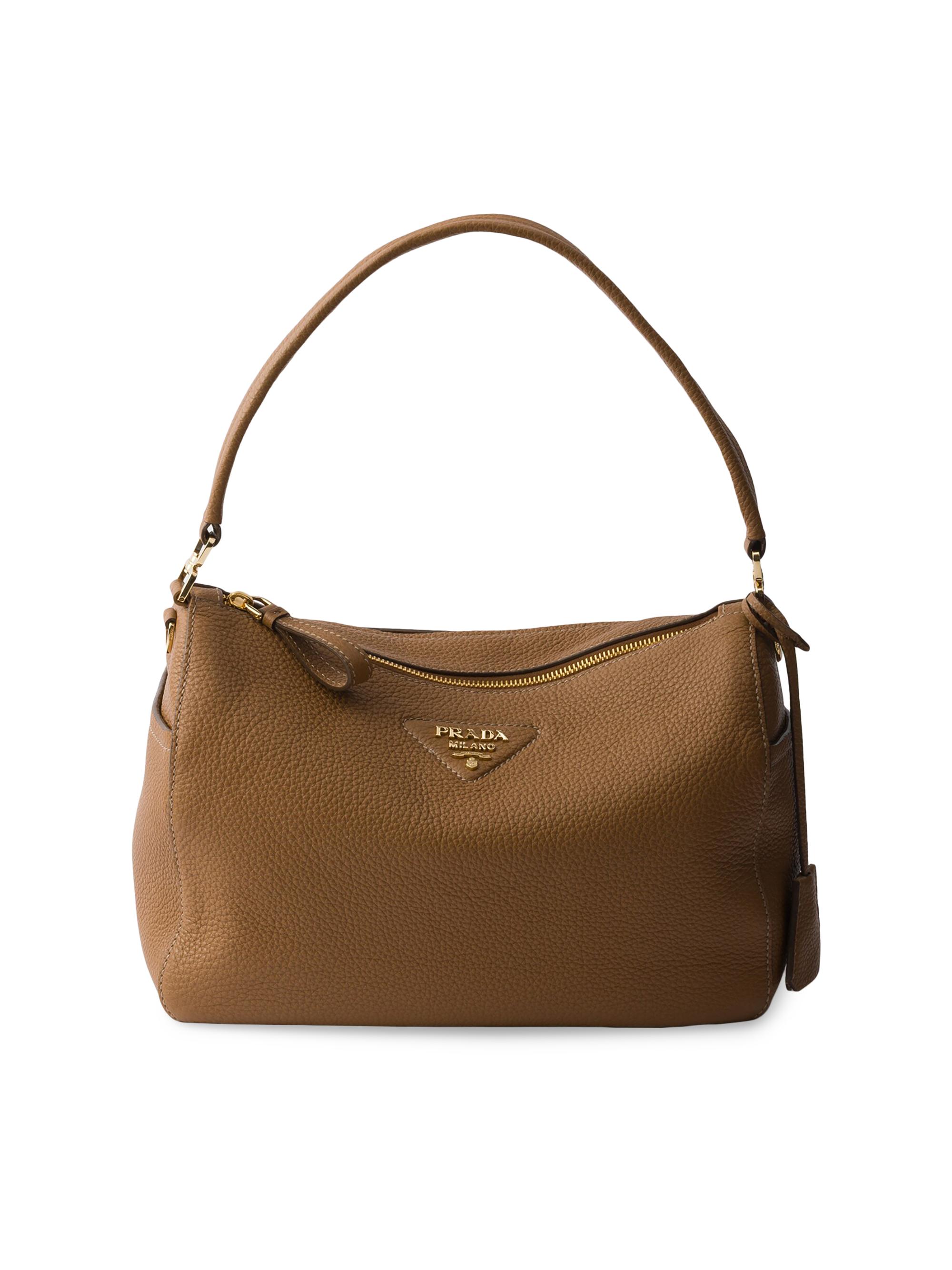 Prada Women's  Leather Shoulder Bag - Brown
