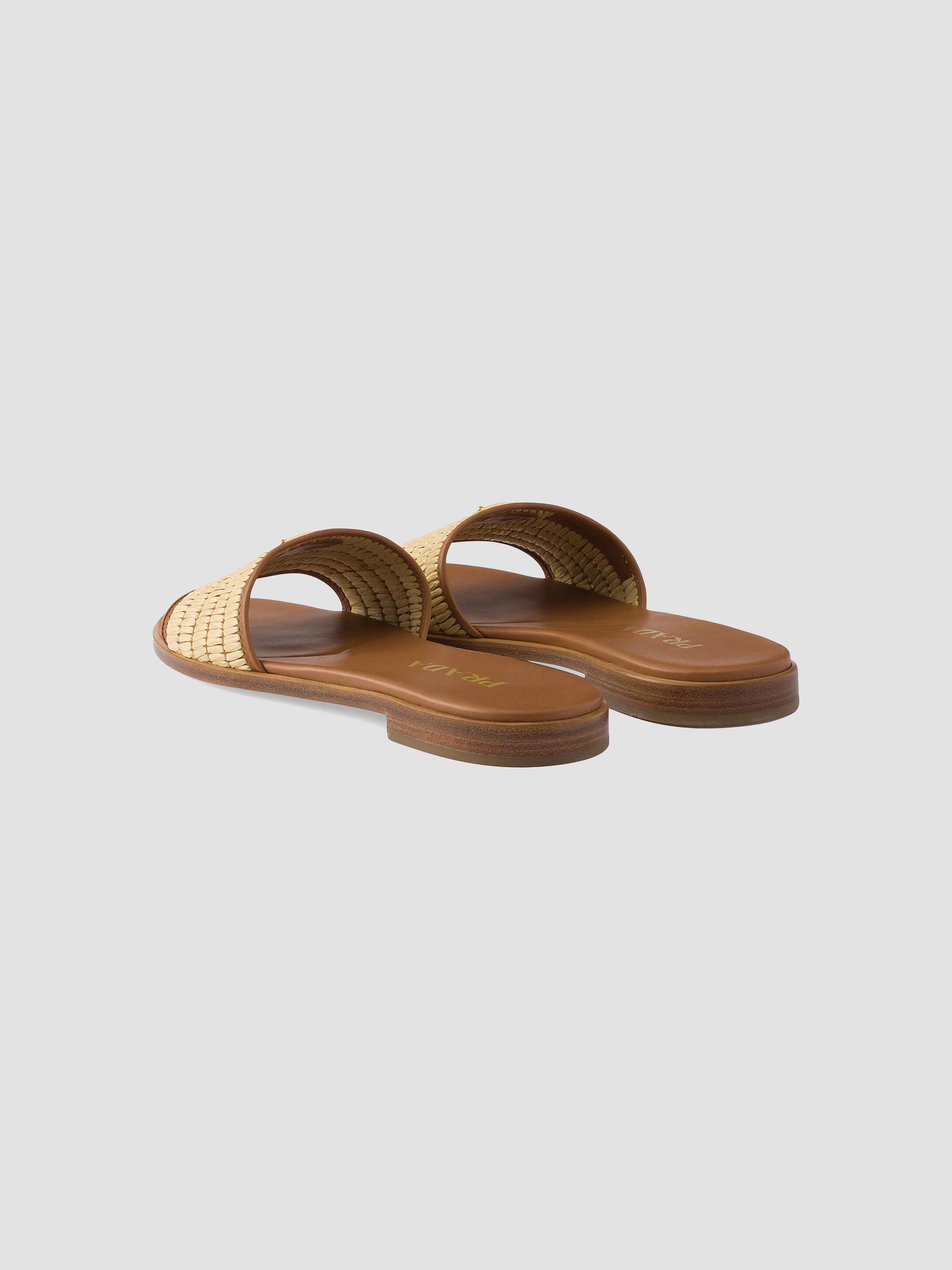 Prada Leather and Crochet Slides | Saks Fifth Avenue